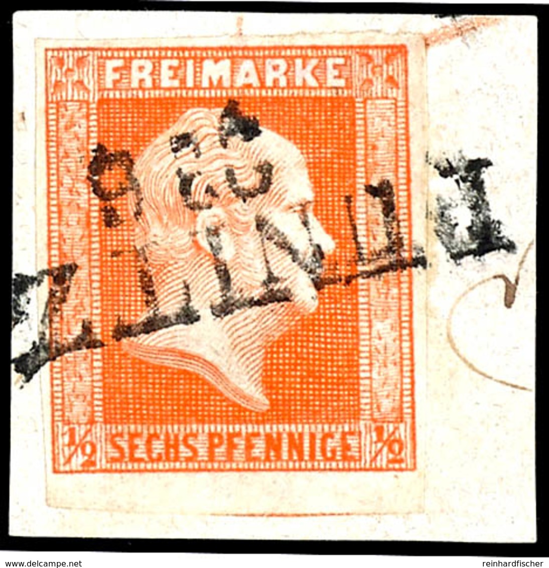 1/2 Sgr. Rotorange, Vollrandiges Und Farbfrisches Kabinettstück, Klar Entwertet Mit L2 "PUNITZ 23 5" (Reg.-Bez. Posen) A - Other & Unclassified