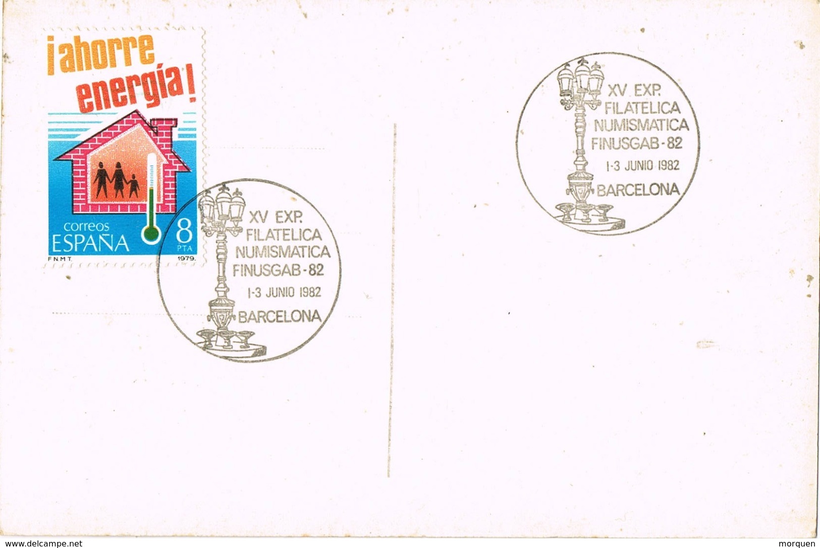 34561. Postal BARCELONA 1982. Exposicion FINUSGAB 82, Font Canaletas. TIBIDABO - Cartas & Documentos