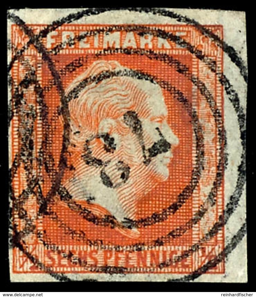 "73" - Barth (Reg.-Bez. Stralsund), Klar Und Zentrisch Auf Vollrandiger 1/2 Sgr. Orange, Tadellos, Katalog: 1 BS - Autres & Non Classés