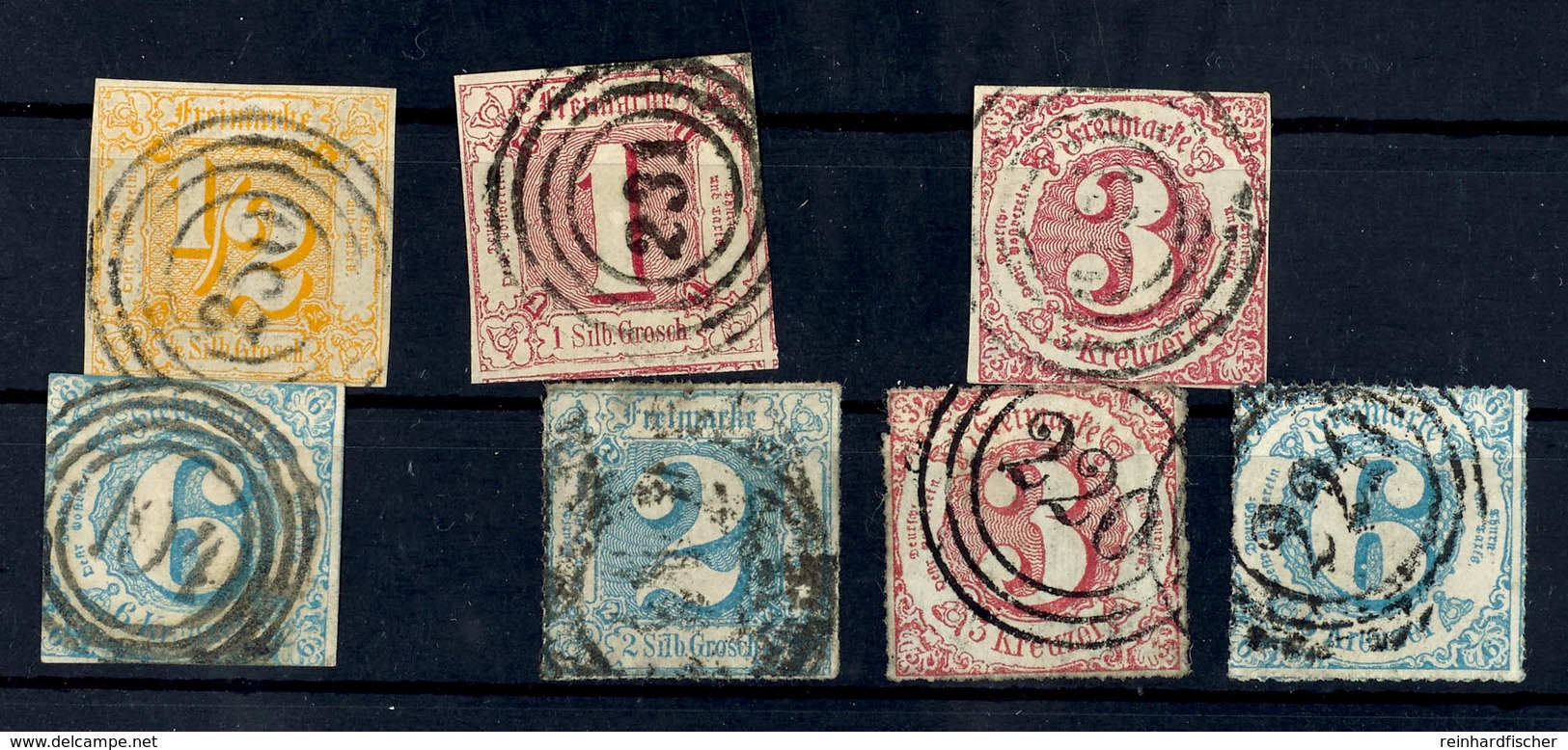 Mi.-Nrn. 28, 29, 32, 33IB, 39, 42 Und 43 Gestempelt Kabinett, Mi. 199.-, Katalog: Ex28/43 O - Sonstige & Ohne Zuordnung