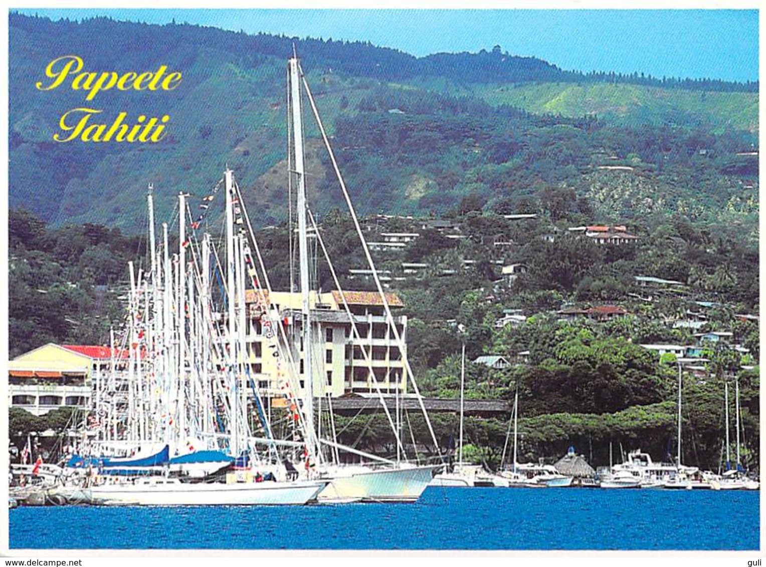 Polynésie Française- Voiliers Dans La Rade De PAPEETE TAHITI  (bateau Voilier )@ Photo W.Bringold Tahiti 1192 - Polynésie Française