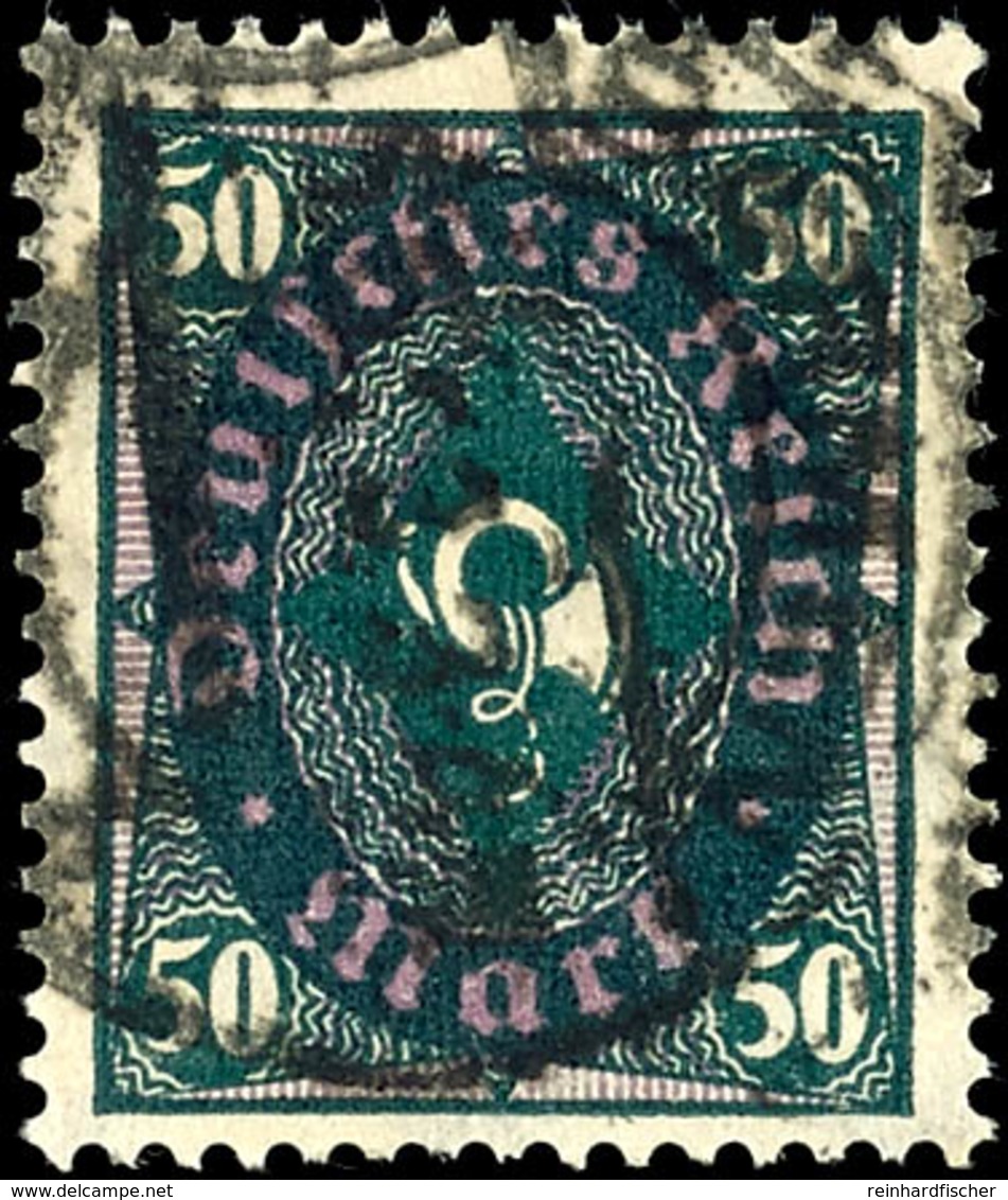 50 Mark Posthörnchen In B-Farbe Tadellos Rundgestempelt, Tiefst Gepr. Infla/Oechsner BPP, Mi. 130.-, Katalog: 209Wb O - Other & Unclassified