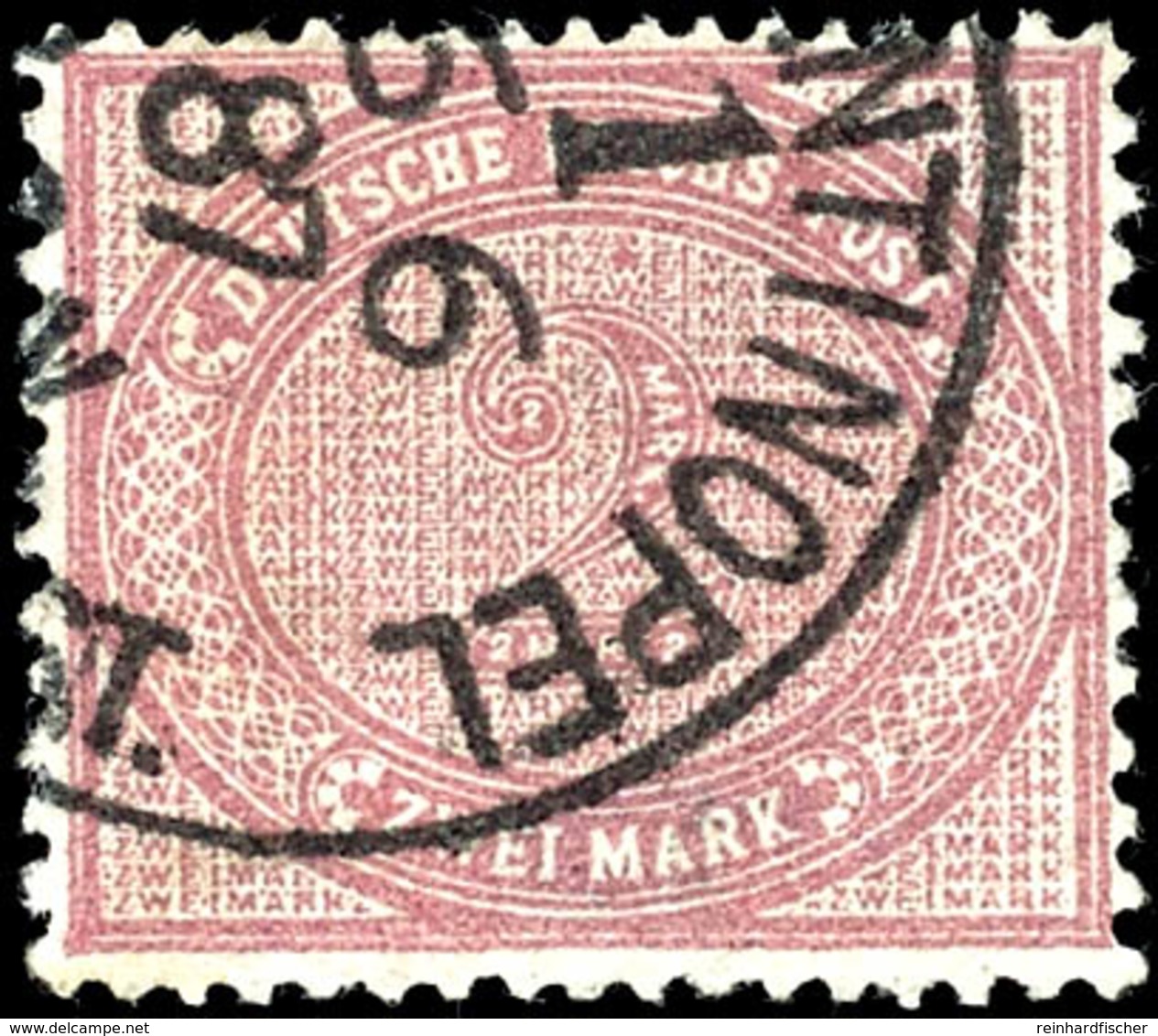 2 Mark Ziffer In C-Farbe Tadellos Mit Glasklarem Stempel "(CONSTA)NTINOPEL 1 6 6 87", Gepr. Bothe BPP, Mi. 500.-, Katalo - Deutsche Post In Der Türkei