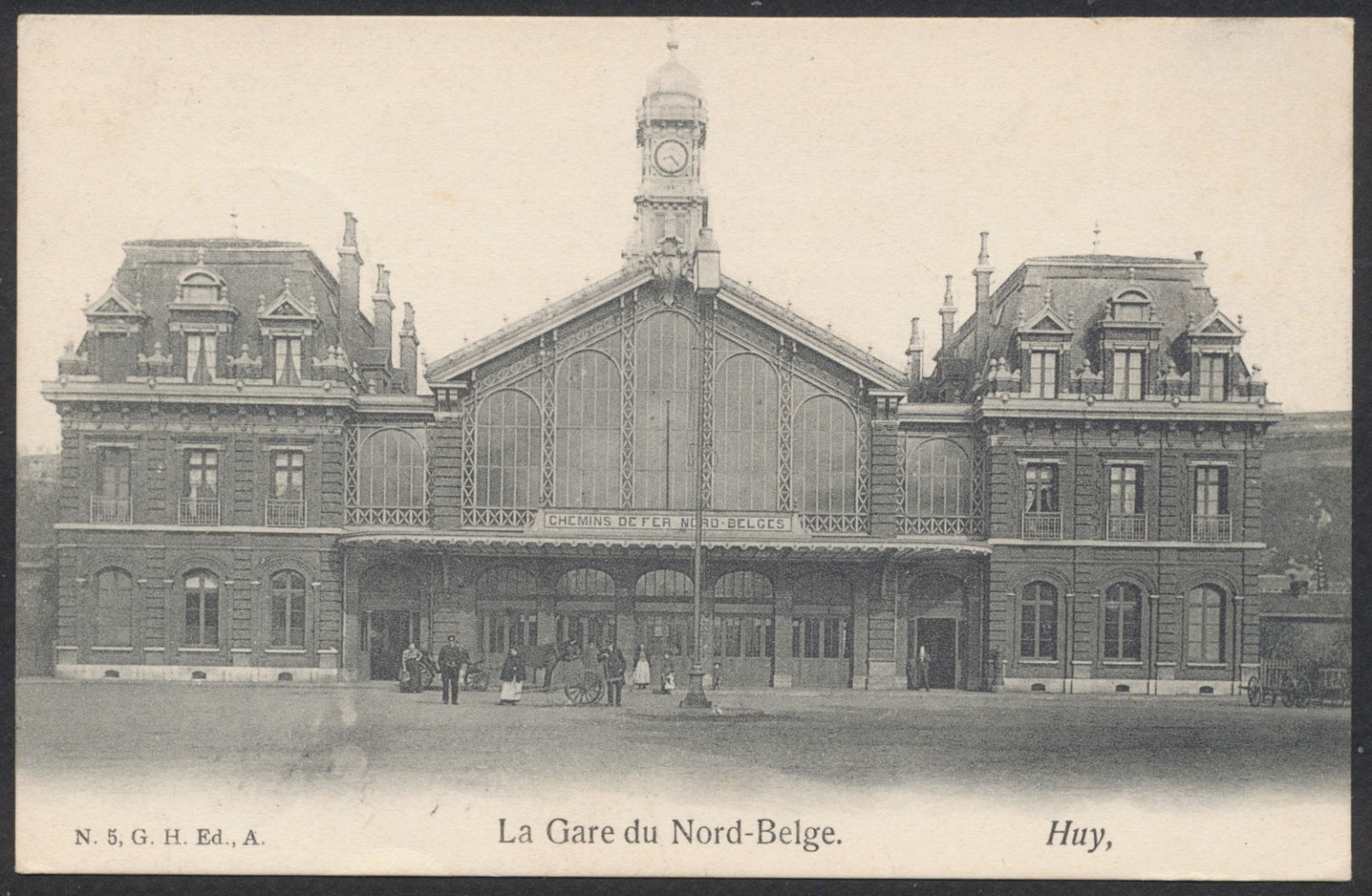 Carte Postale - La Gare Du Nord-Belge : Huy (N. 5 G.H.) / Voyagée - Hoei