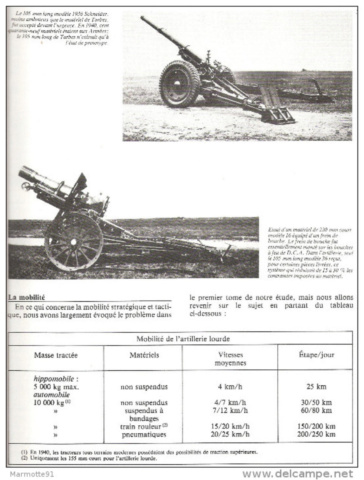 LES MATERIELS ARMEE TERRE FRANCAISE 1940 CANON ARTILLERIE CAMPAGNE LOURDE FERREE TOME 2 PAR S. FERRARD - 1939-45