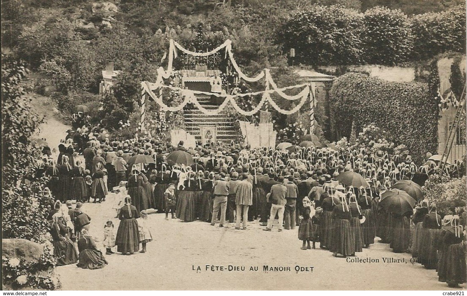 29 ERGUE-GABERIC  LA FETE DIEU AU MANOIR ODET TRES BON ETAT NEUF - Ergué-Gabéric