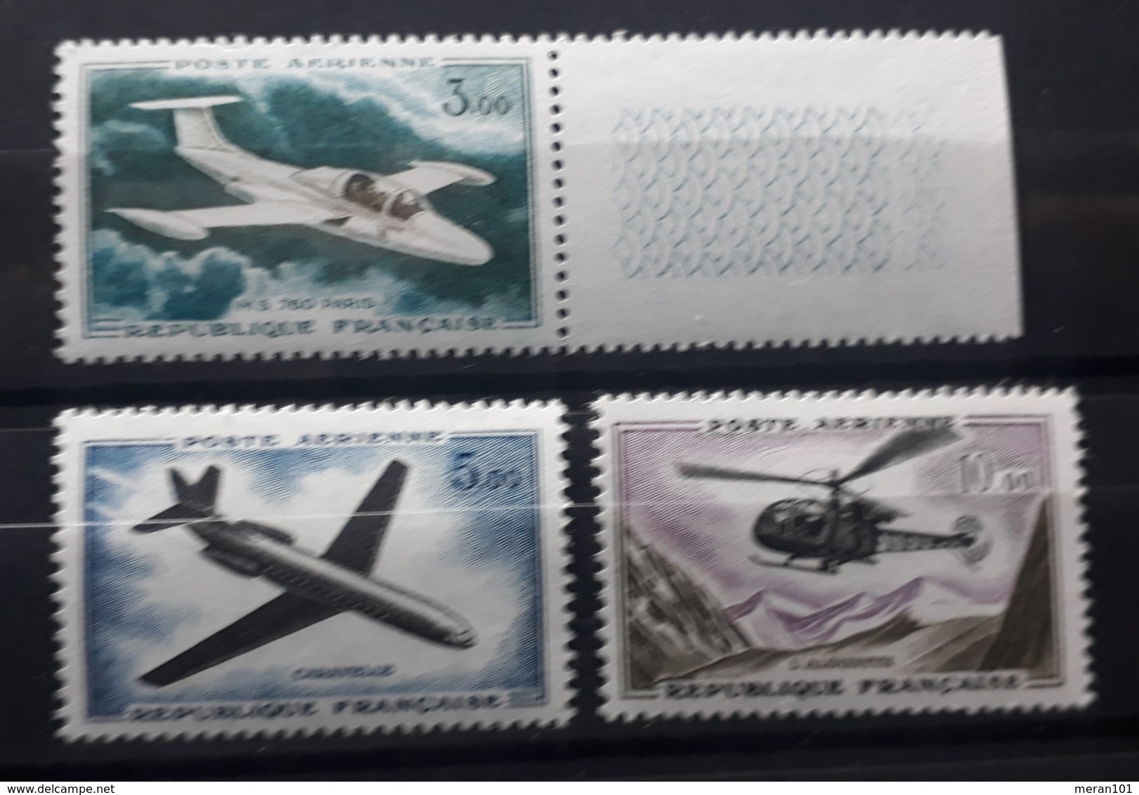 Frankreich 1960, Flugpost Mi 1280-82, MNH Postfrisch - 1960-.... Mint/hinged