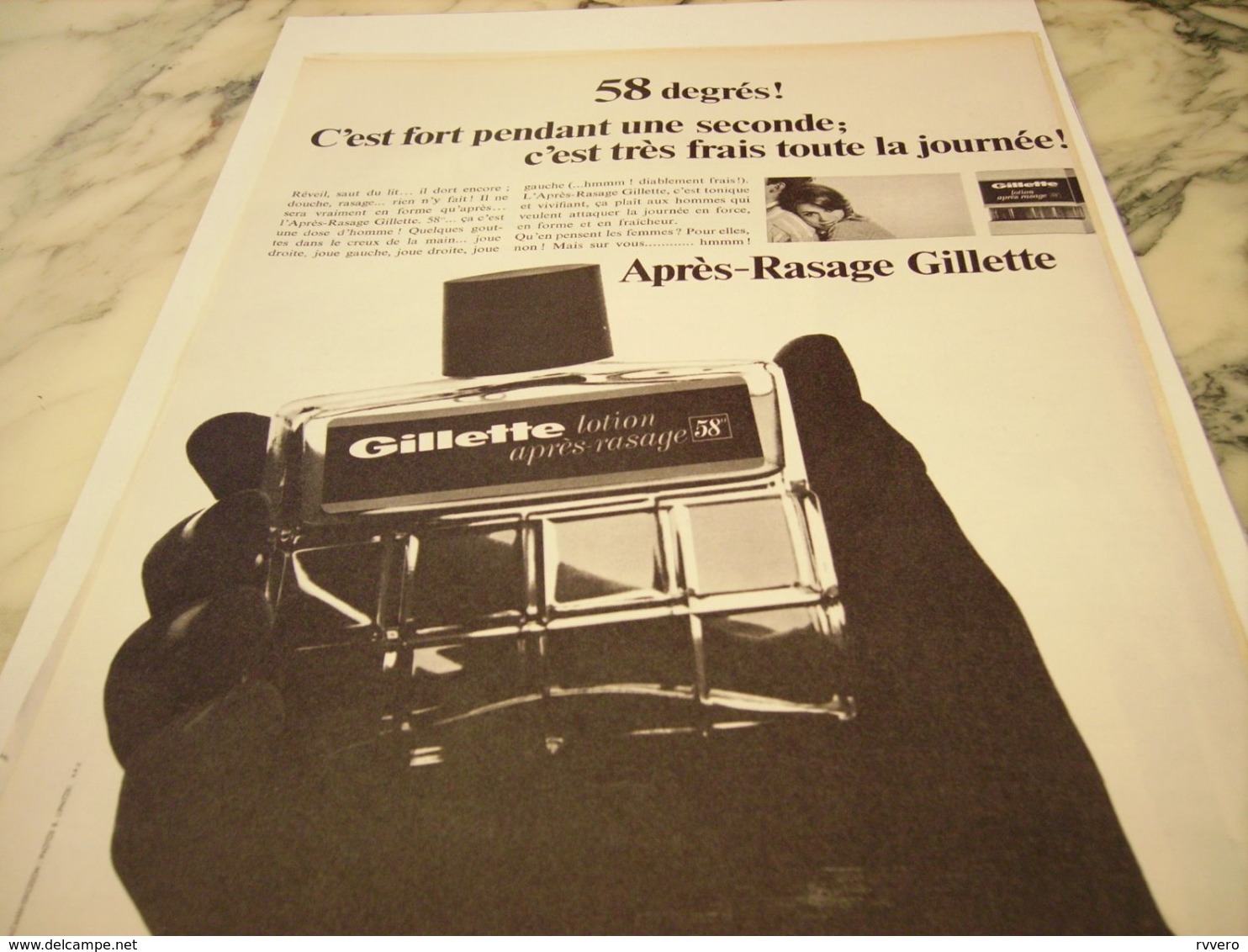 ANCIENNE PUBLICITE APRES RASAGE  GILLETTE  1966 - Other & Unclassified