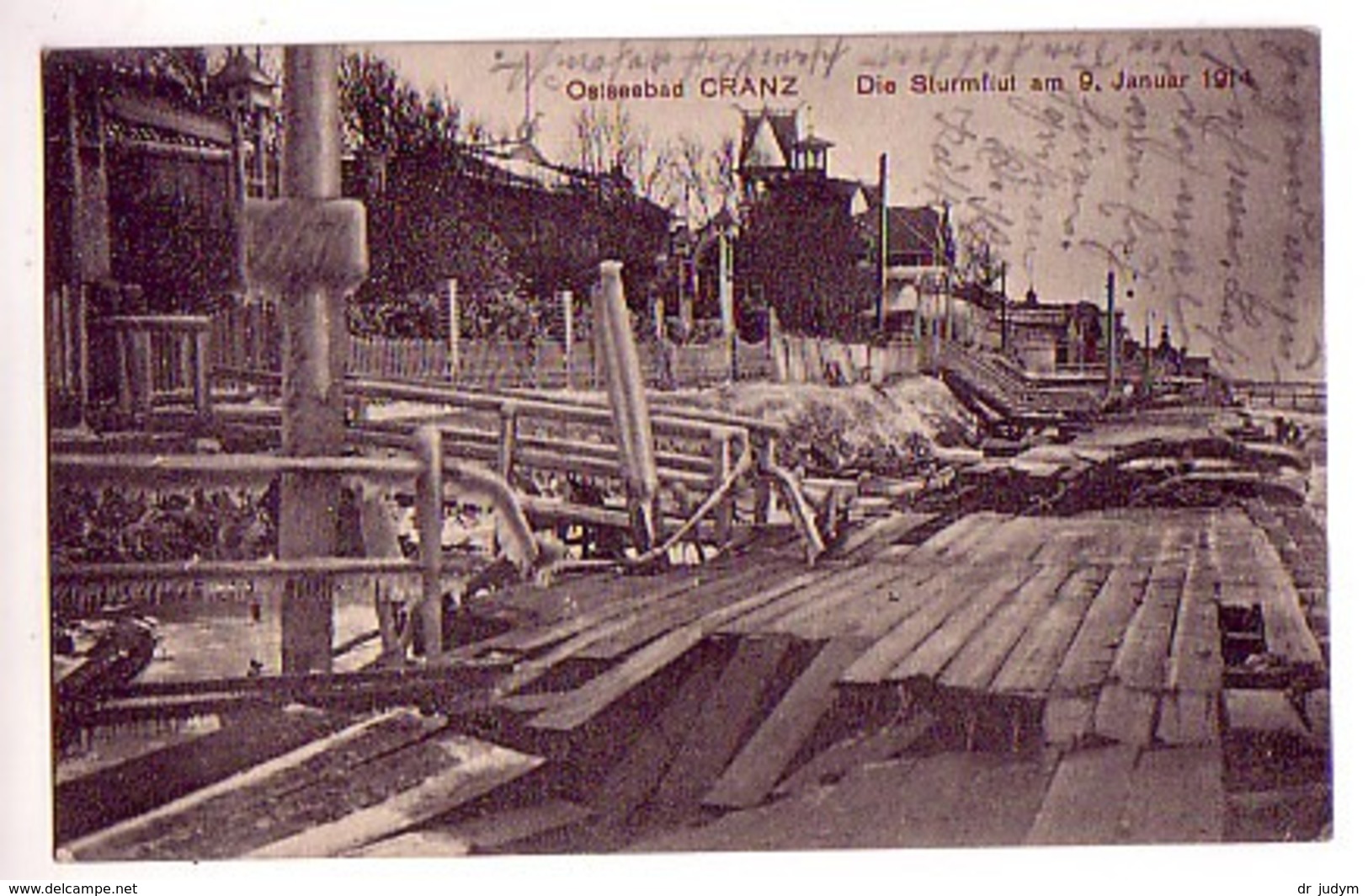 Ostseebad Cranz Ostpreußen 1914 Die Sturmflut Am 9 Januar 1914 - Ostpreussen