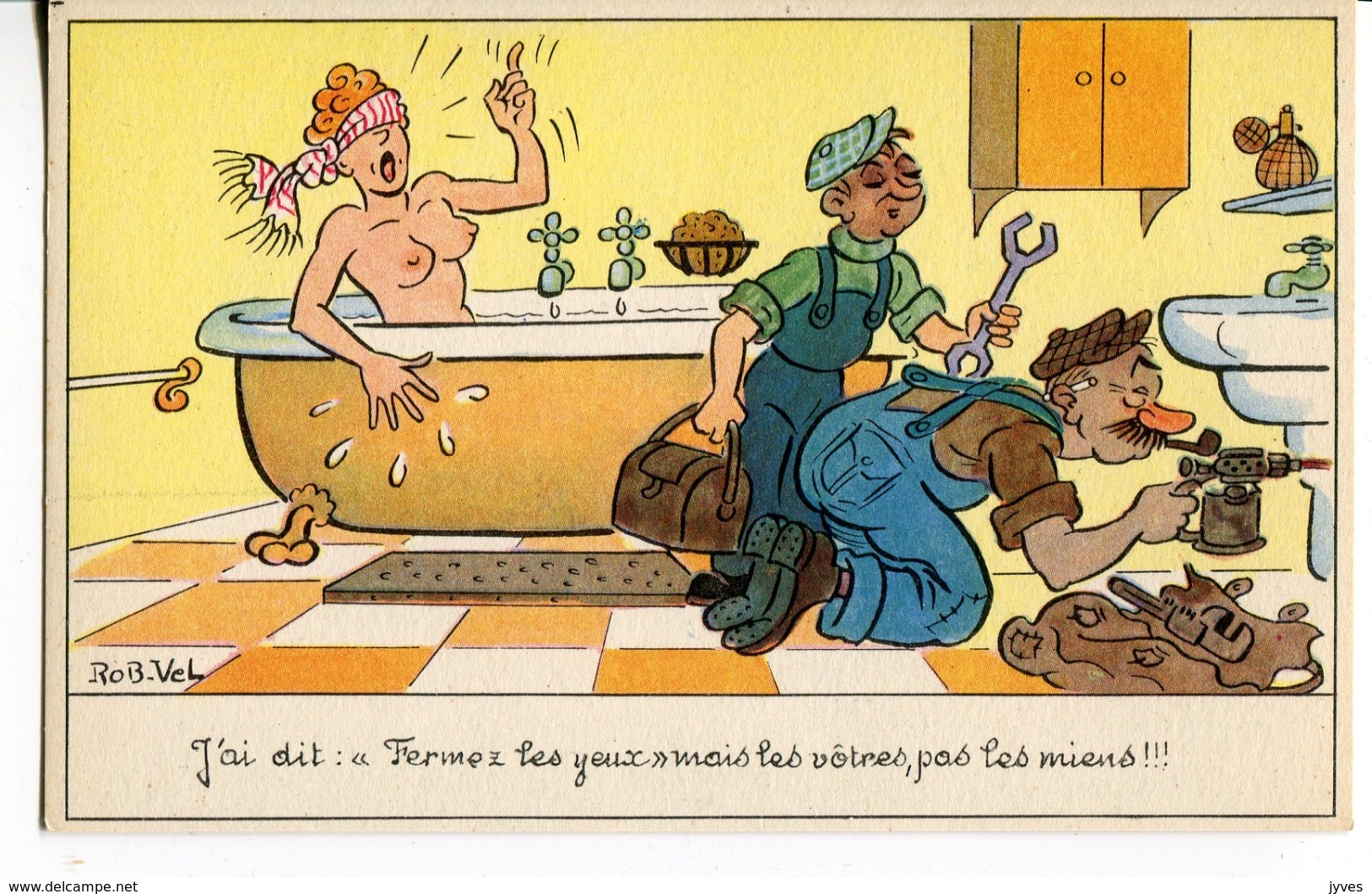 Humour - Femme Dans Sa Baignoire - ROB-Vel - Humour