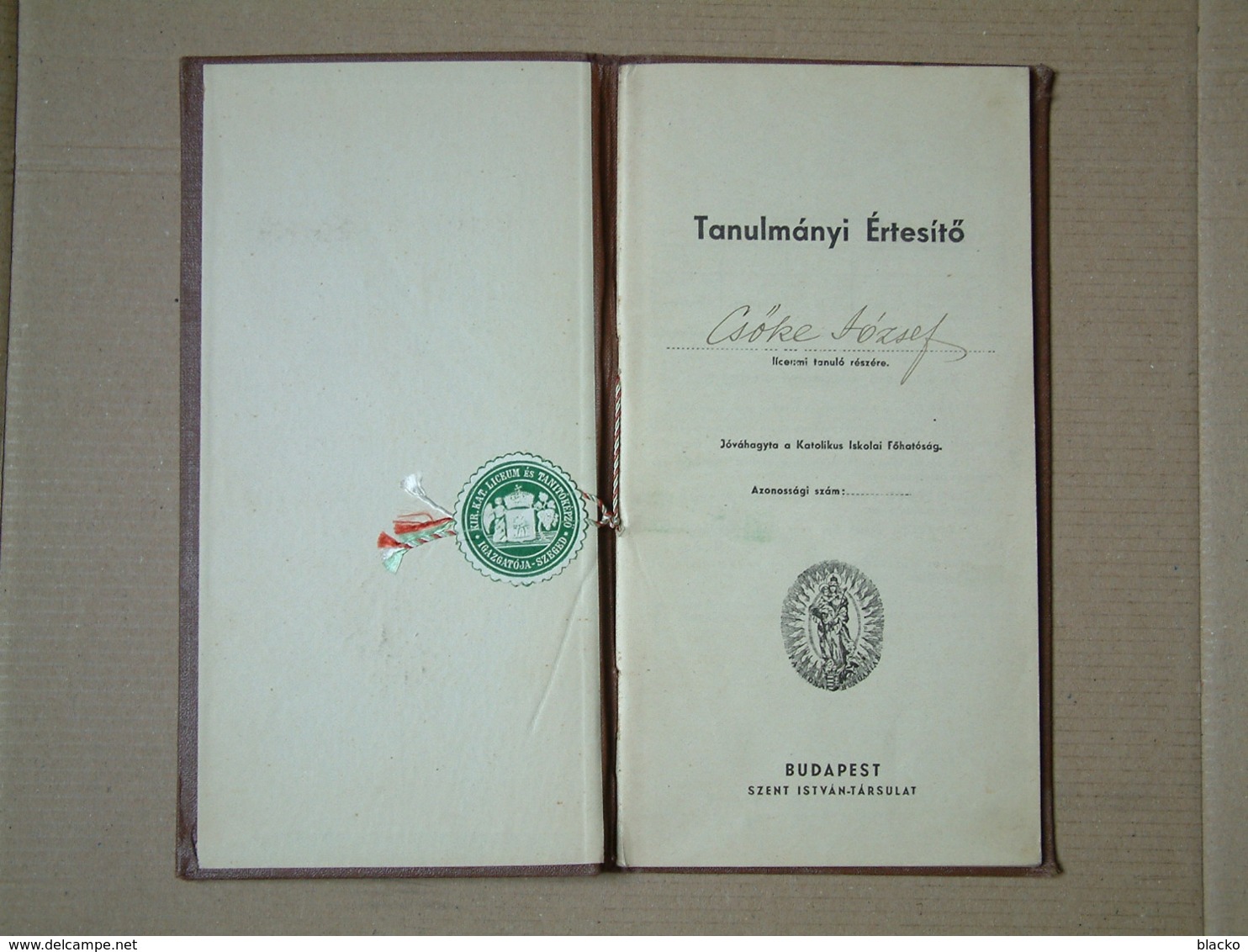SR - 1941 - School Report - Szegedi Líceum - Lektion Buch Lesson Book DB01 - Diploma's En Schoolrapporten