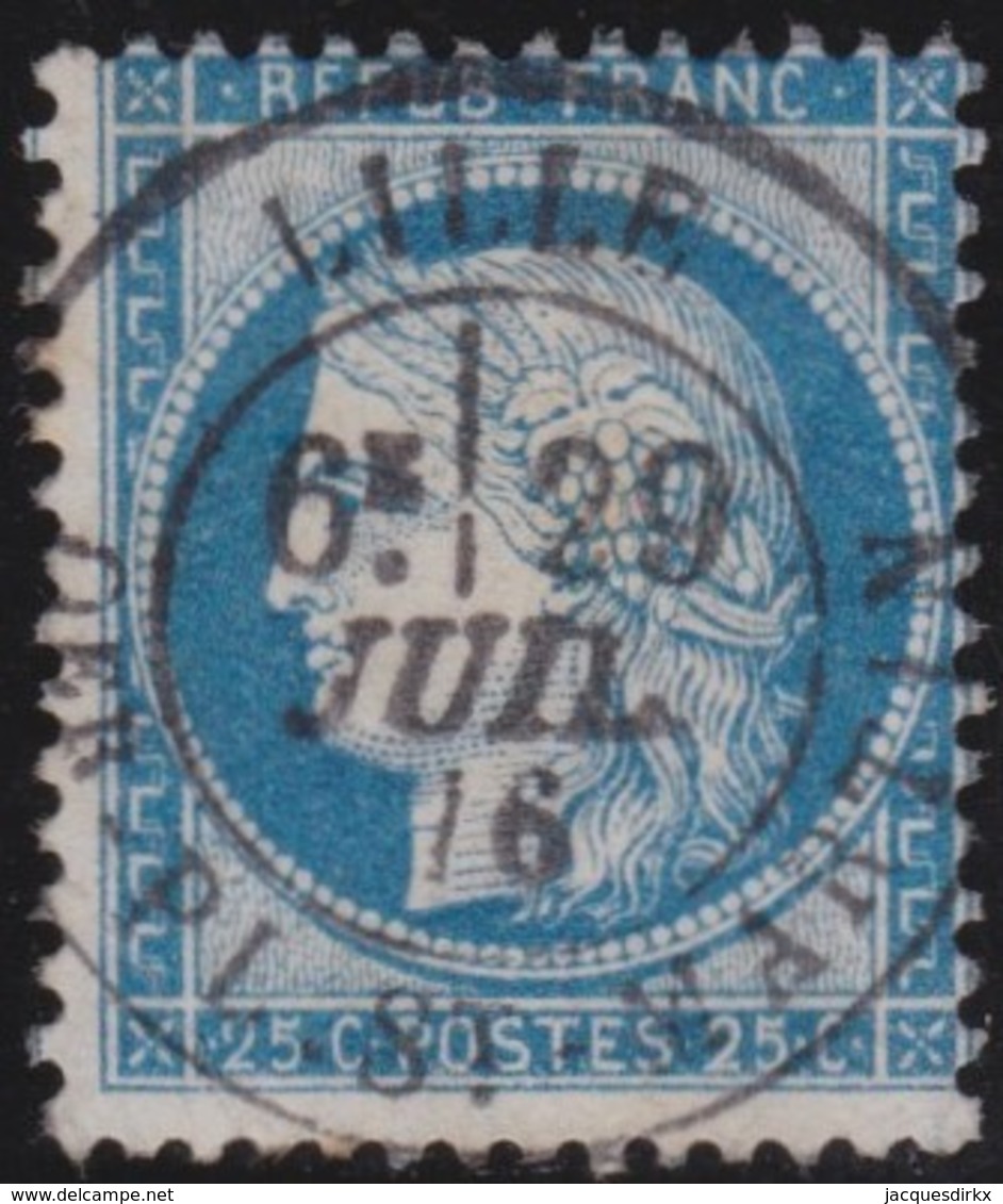 France       .    Yvert    .    60 C (III)         .         O      .      Oblitéré - 1871-1875 Ceres