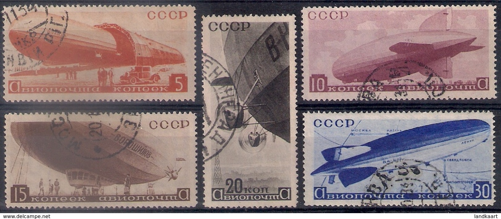 Russia 1934, Michel Nr 483-87, Used - Used Stamps