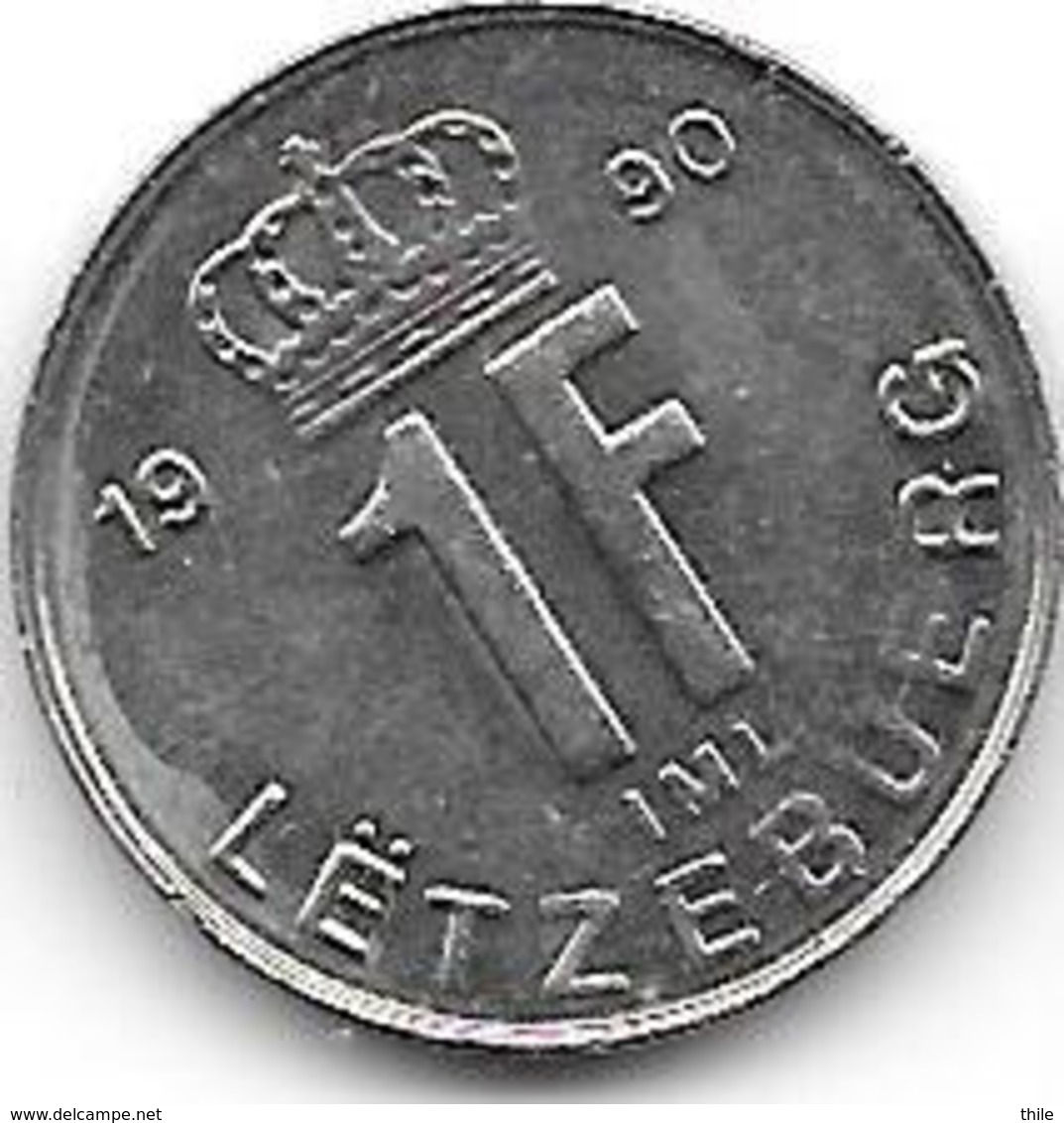 LUXEMBOURG - 1 Franc 1990 - Luxembourg