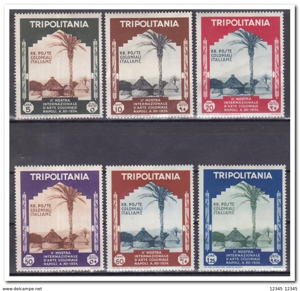 Tripolitania 1934, Plakker MH, Trees ( B-quality ) - Tripolitaine