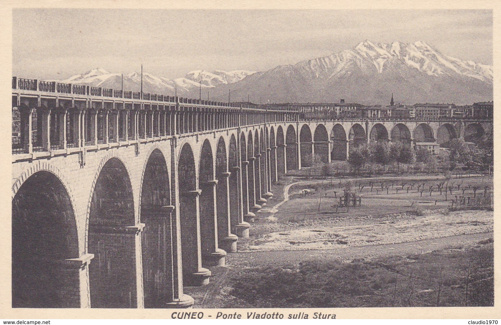 CARTOLINA - CUNEO - PONTE VIADOTTO SULLA STURA - Cuneo