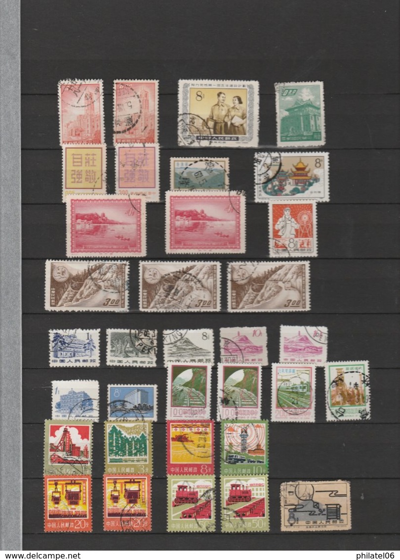 CHINA COLLECTION STAMPS USED