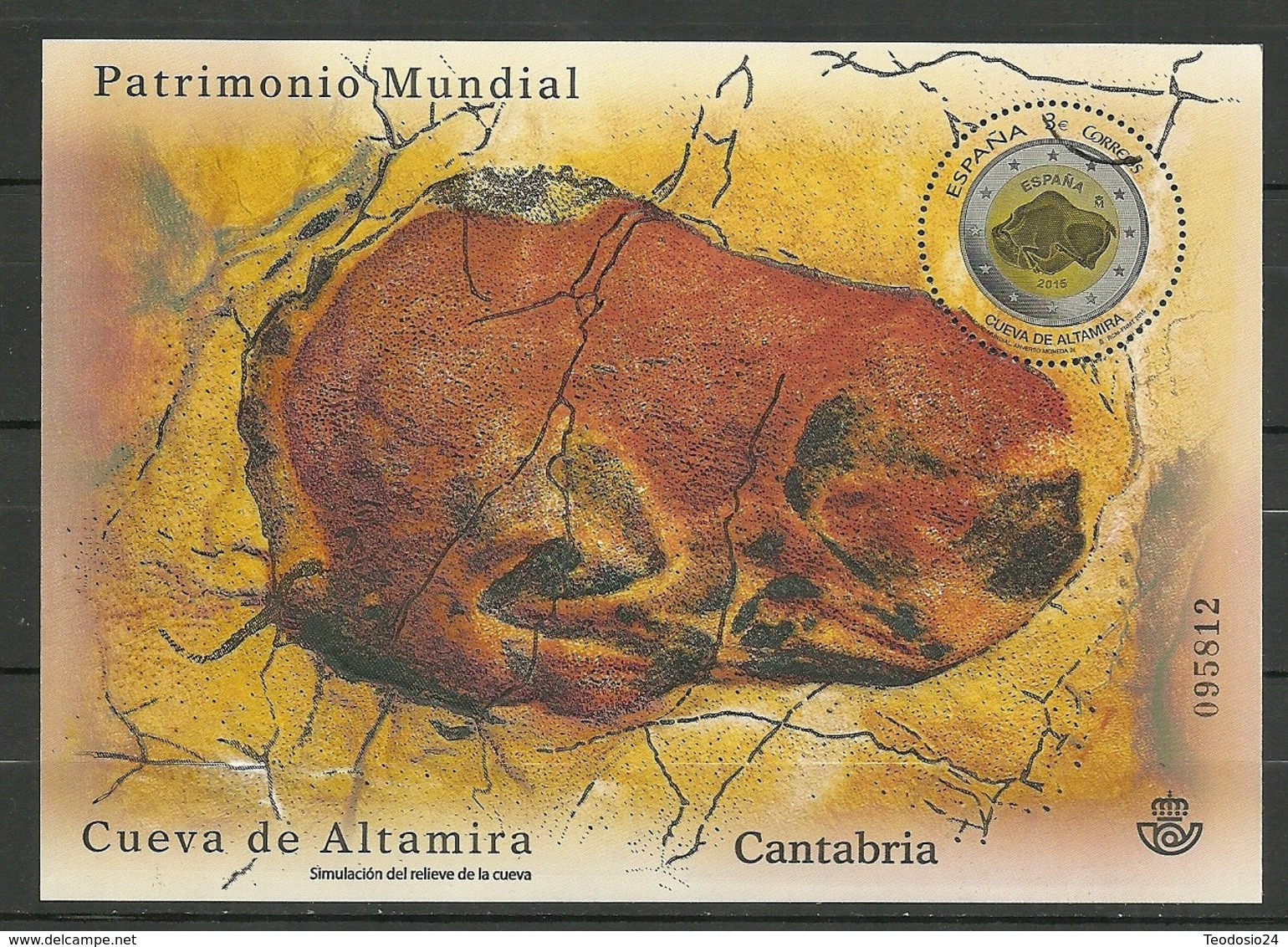 ESPAÑA Cuevas De Altamira 2015 Mi:ES BL265, Edi:ES 4965 - Used Stamps