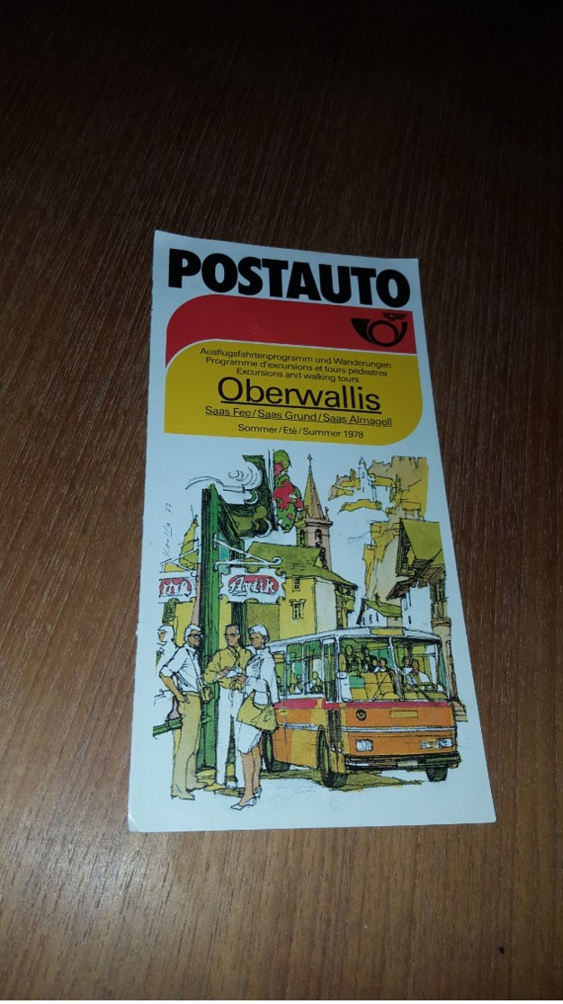 Suisse 1977/78 , Postauto VALAIS, - Advertising