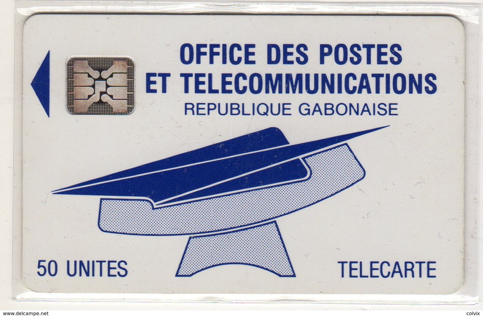 GABON Ref MV Cards : GAB-14 BLUE LOGO REC CN 10 U - Gabon