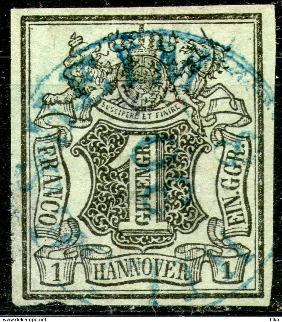 Hannover,1866,.Mi#2,cancell:Hildesheim,as Scan - Oldenbourg