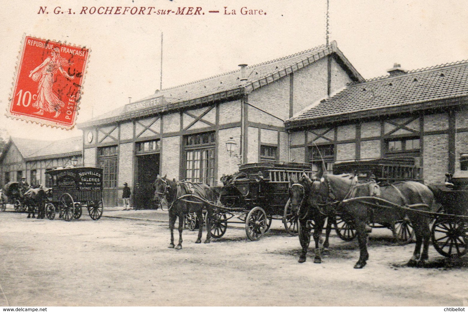17	101	Rochefort	 La Gare	1	Circulée 	19?? - Rochefort