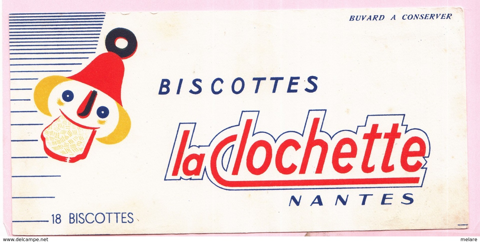 Buvard Biscottes LA CLOCHETTE NANTES 19 - Biscottes