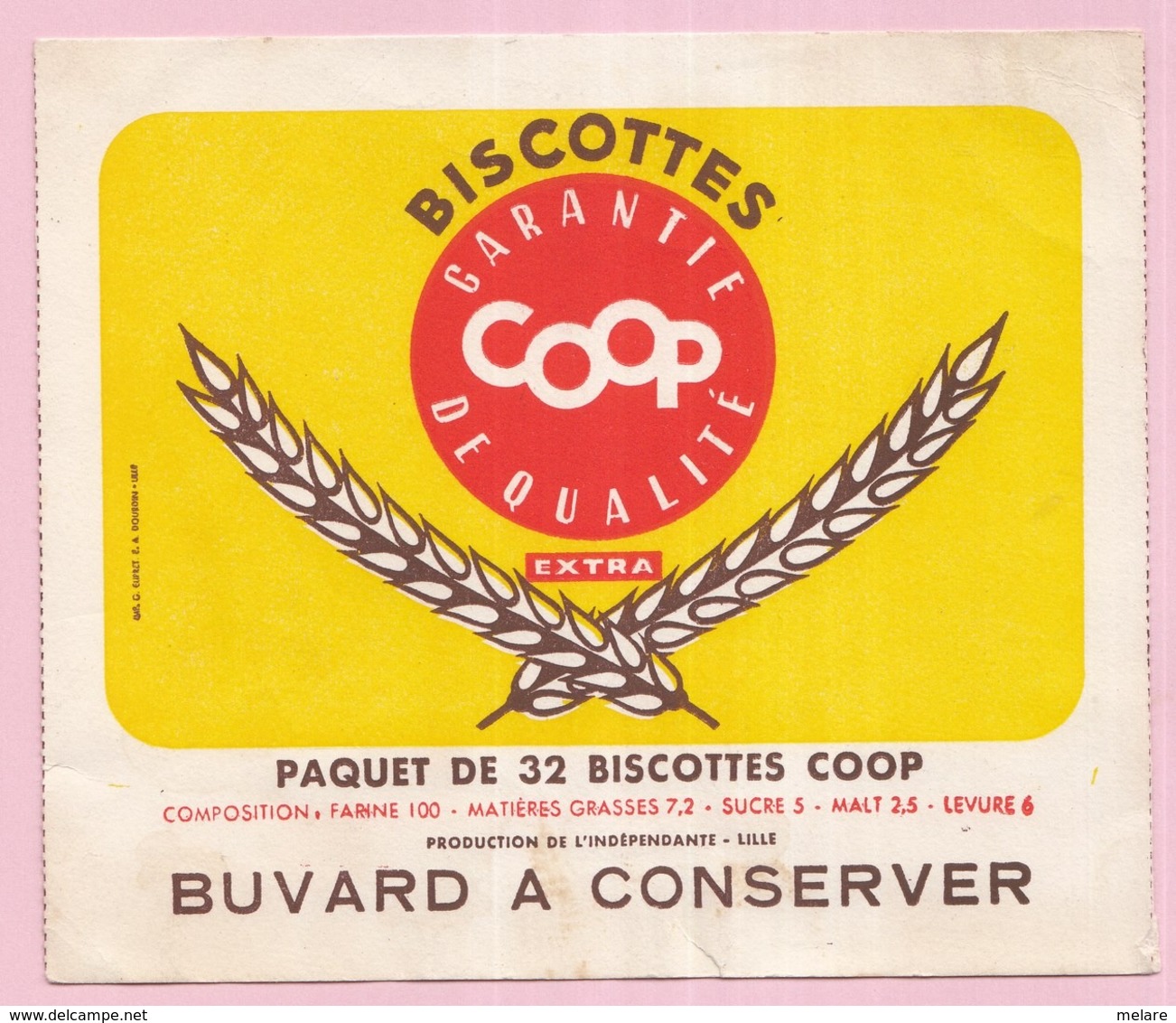 Buvard Biscottes COOP 19 - Biscottes