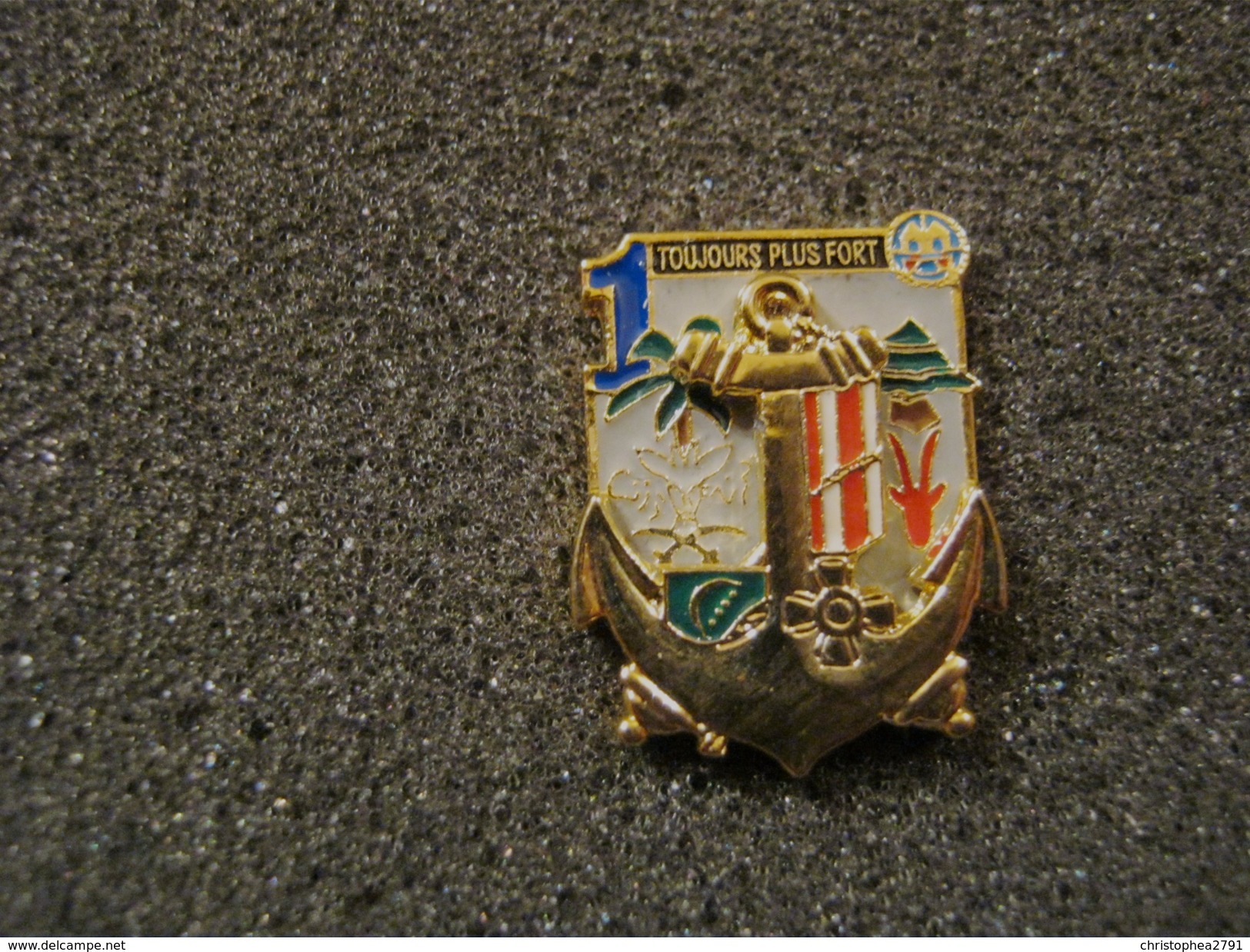 RARE PINS REGIMENT DE TROUPES DE MARINE OPEX DAGUET GUERRE DU GOLFE 1990 FAB LUXE SHELI - Militaria