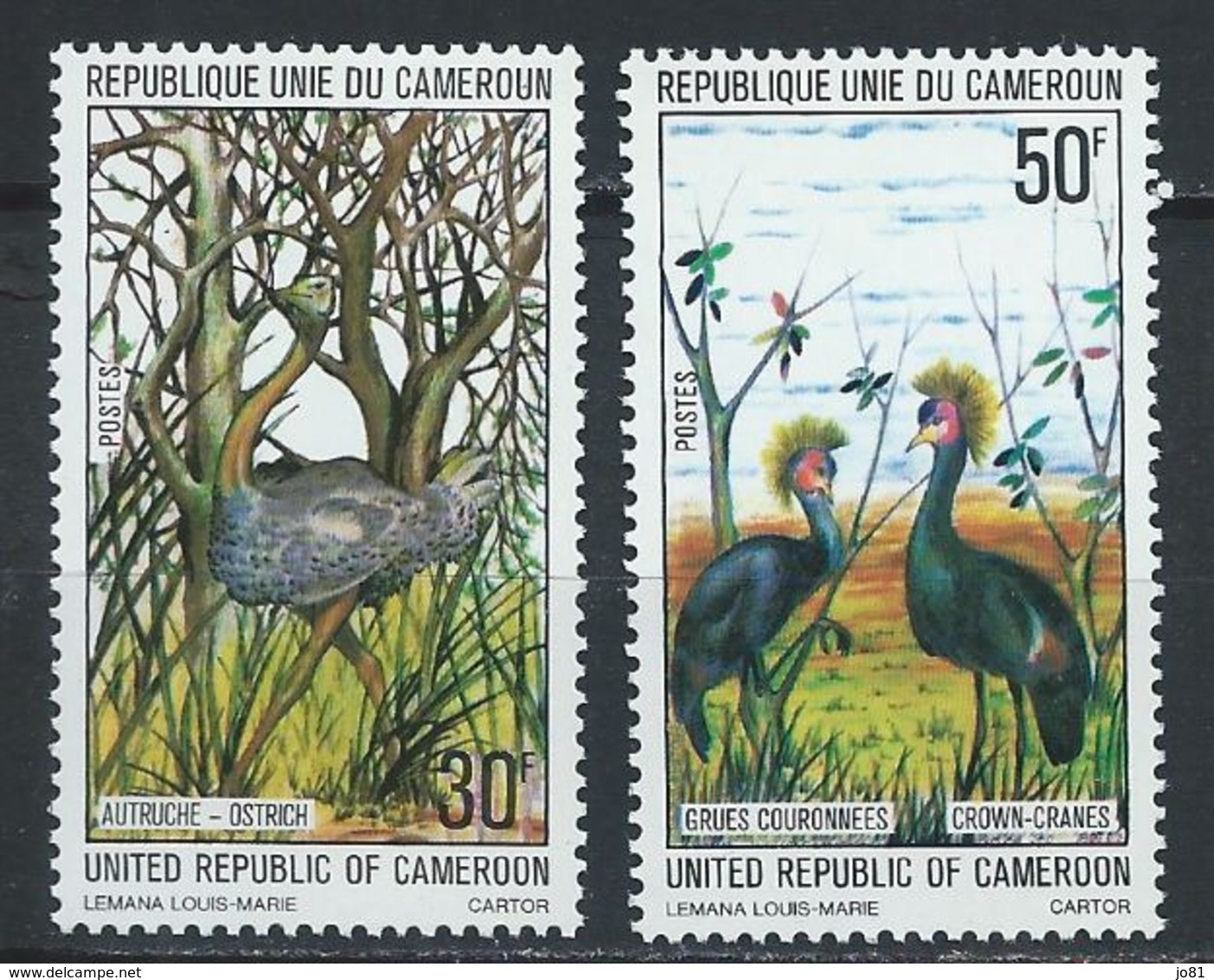 Cameroun YT 608-609 XX / MNH Animal Wildlife - Cameroun (1960-...)