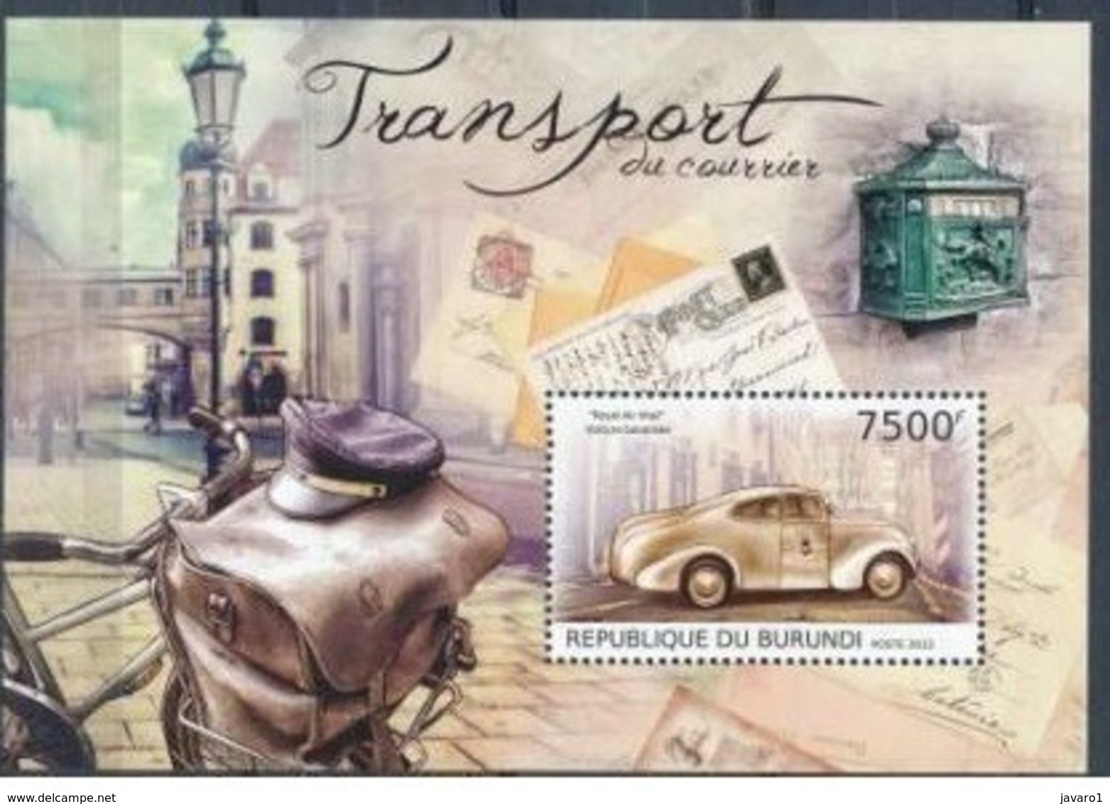 BURUNDI :   CARS :  Stamp On Stamp : Letterbox : Transport   MNH - Neufs