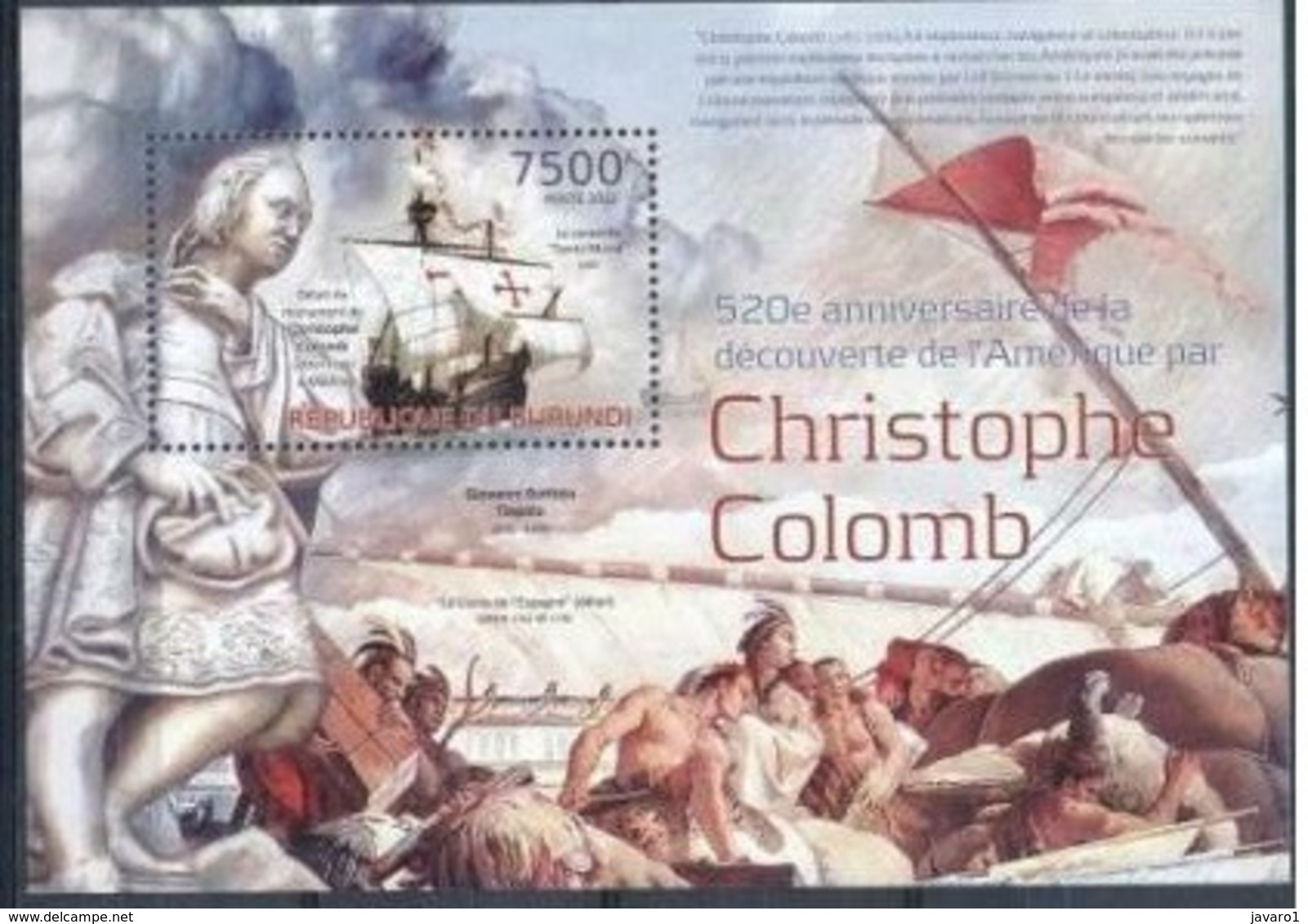 BURUNDI :  SHIPS  : COLUMBUS  MNH - Neufs