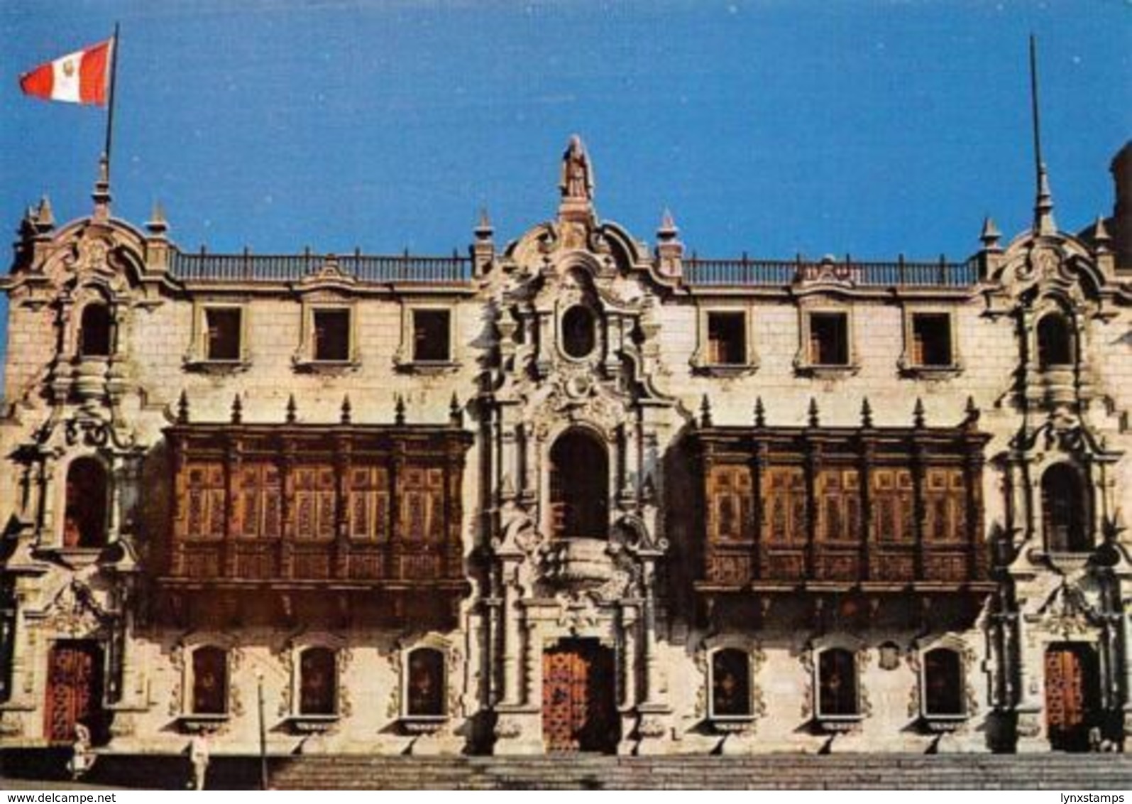 Peru Lima Palacio Arzobispal Palace Front View - Perù