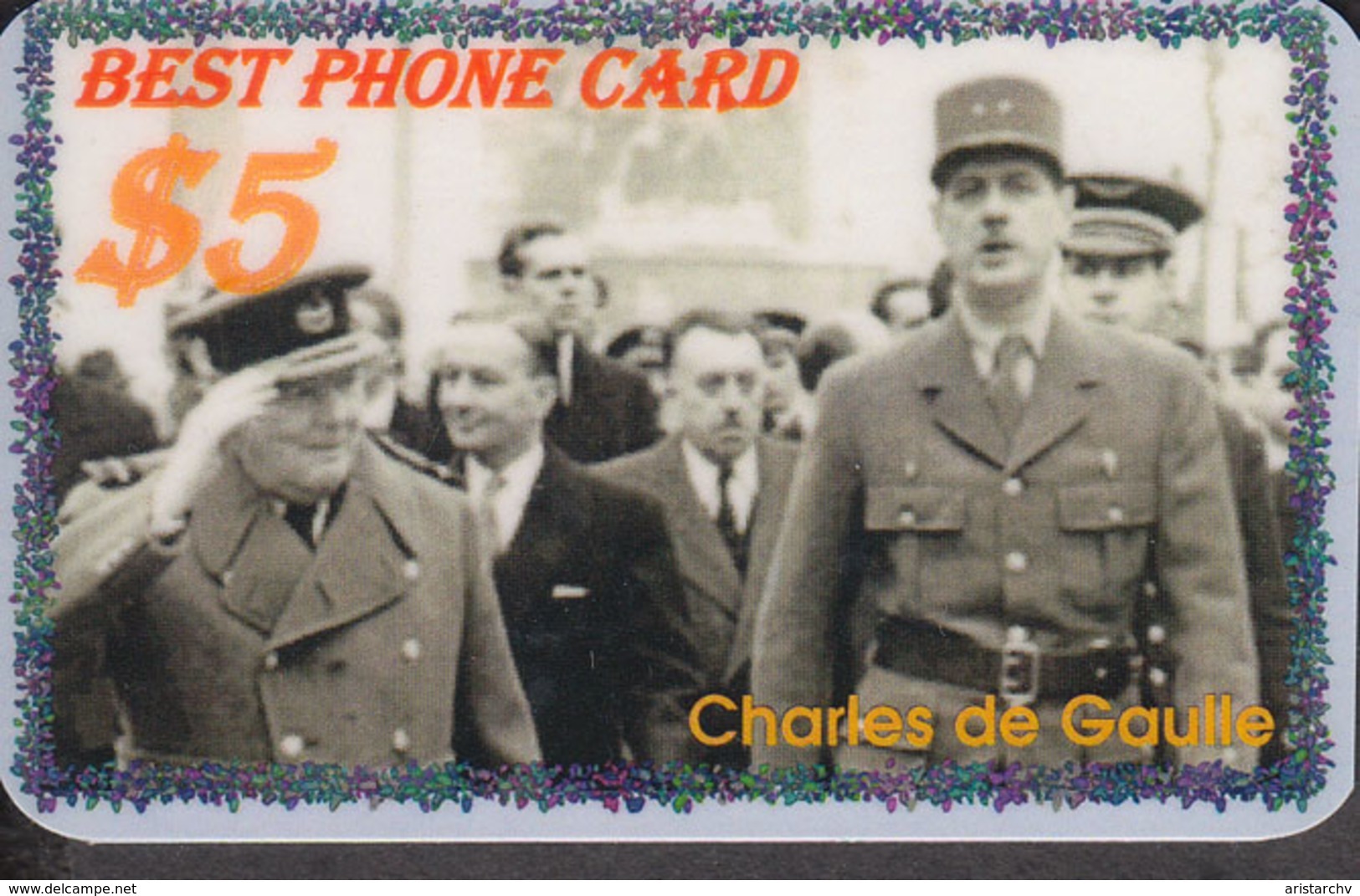 FRANCE PRESIDENT GENERAL CHARLES DEGAULLE WINSTON CHURCHILL SET OF 8 PHONE CARDS - Personaggi