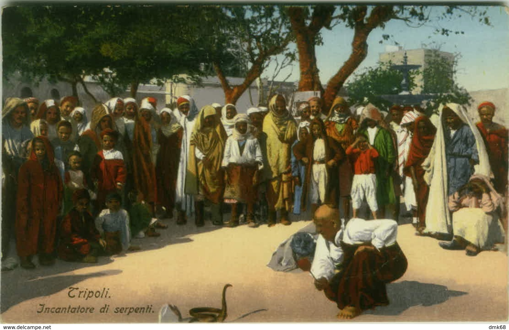 AFRICA - LIBIA / LIBYA - SNAKES CHARMER / INCANTATORE DI SERPENTI - EDIZ. COMETTO - FOTO LEHNERT & LANDROCK 1910s (5610) - Libia