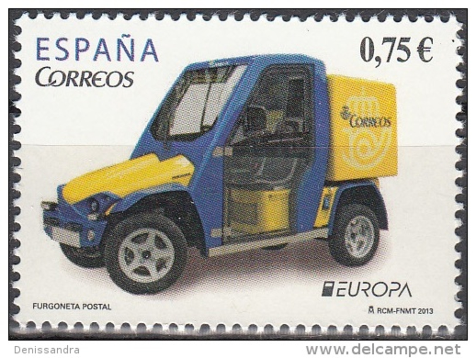 España 2013 Yvert 4486 Neuf ** Cote (2015) 2.30 Euro Europa CEPT Véhicule Postale - Neufs