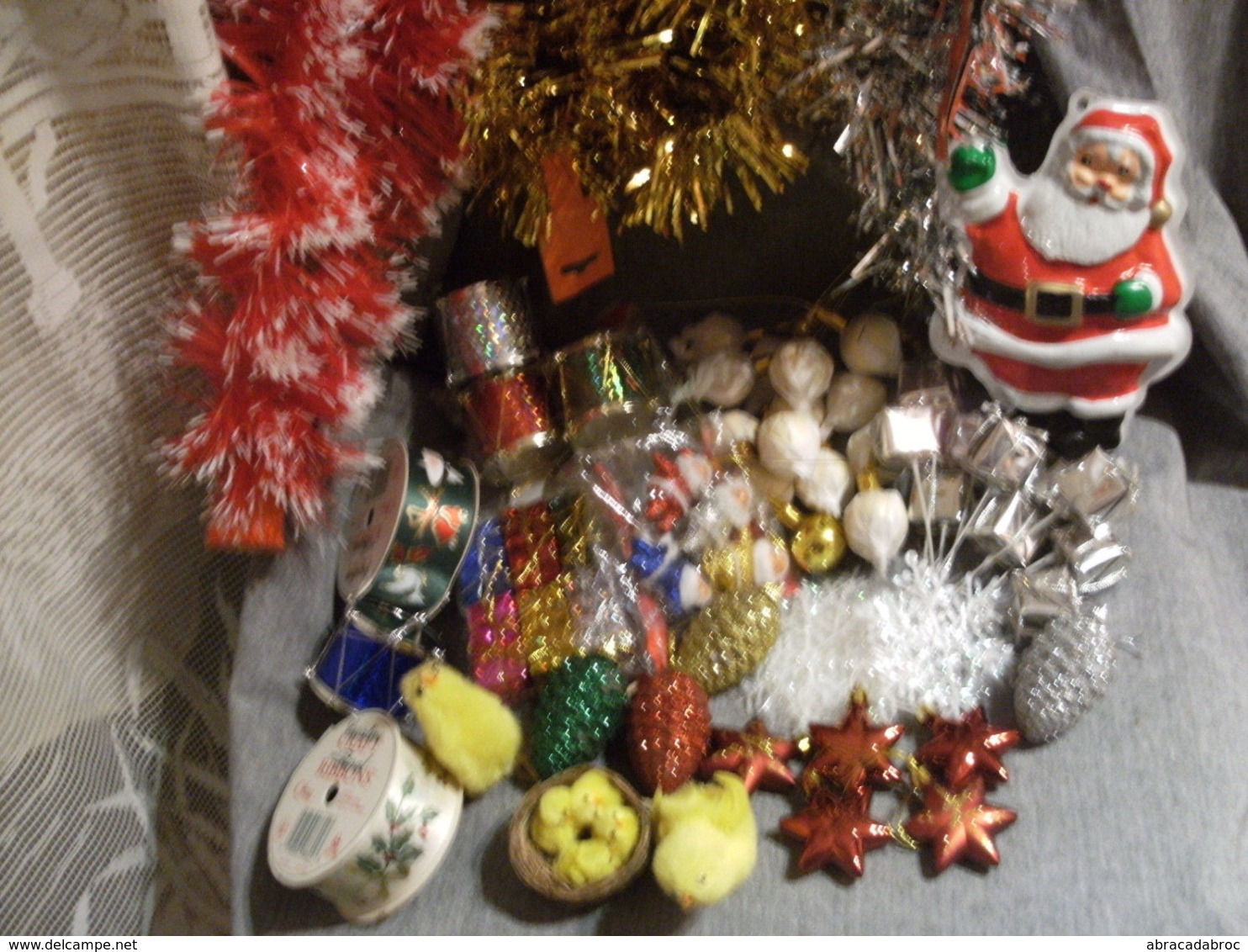 Lot Articles Decoration Fetes Noel : Pere Noel - Boules Guirlandes Et Decos - Decorative Items