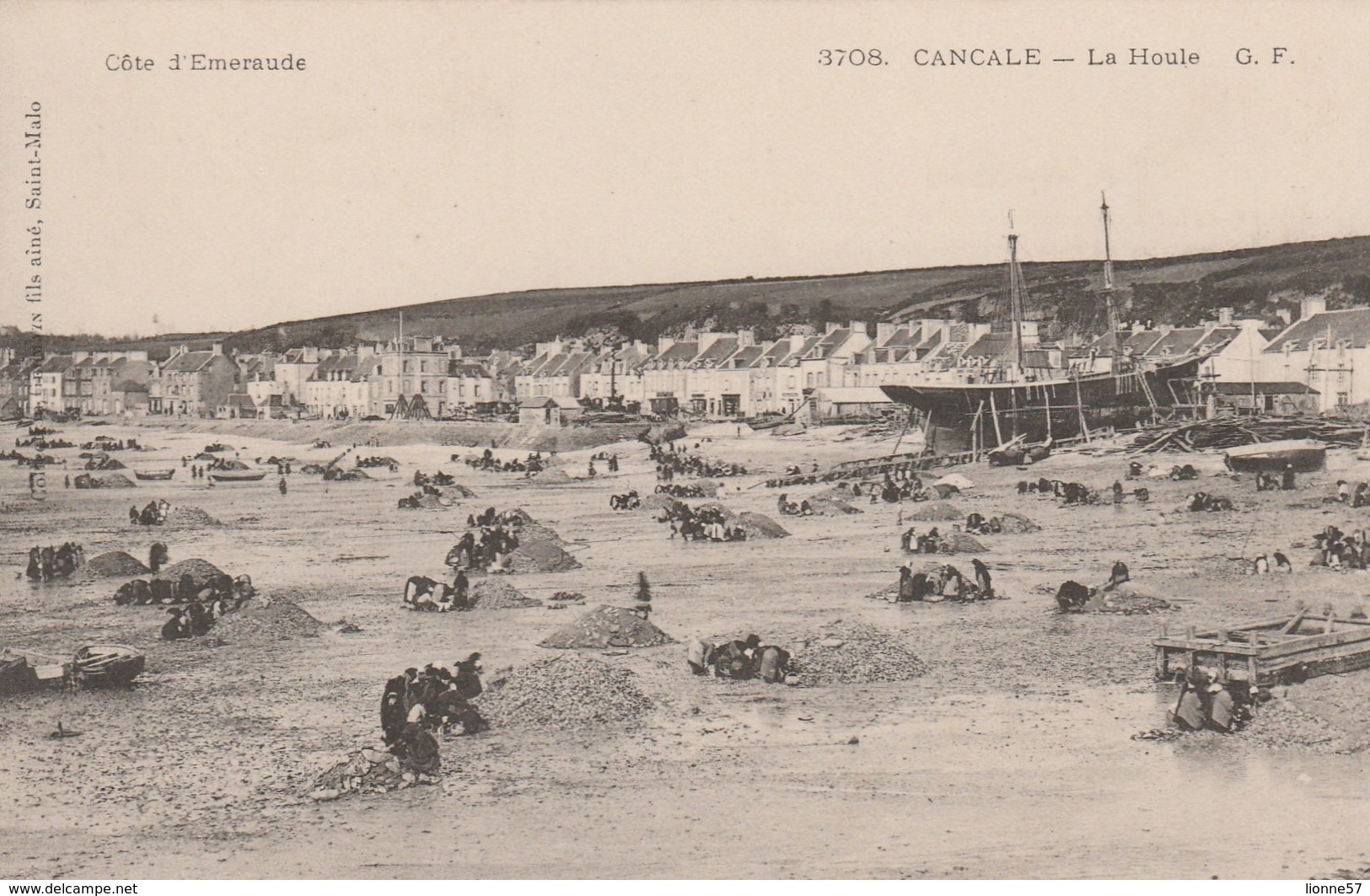 CPA 35 CANCALE LA HOULE.  Triage Des Huitres. Animée TBE - Cancale