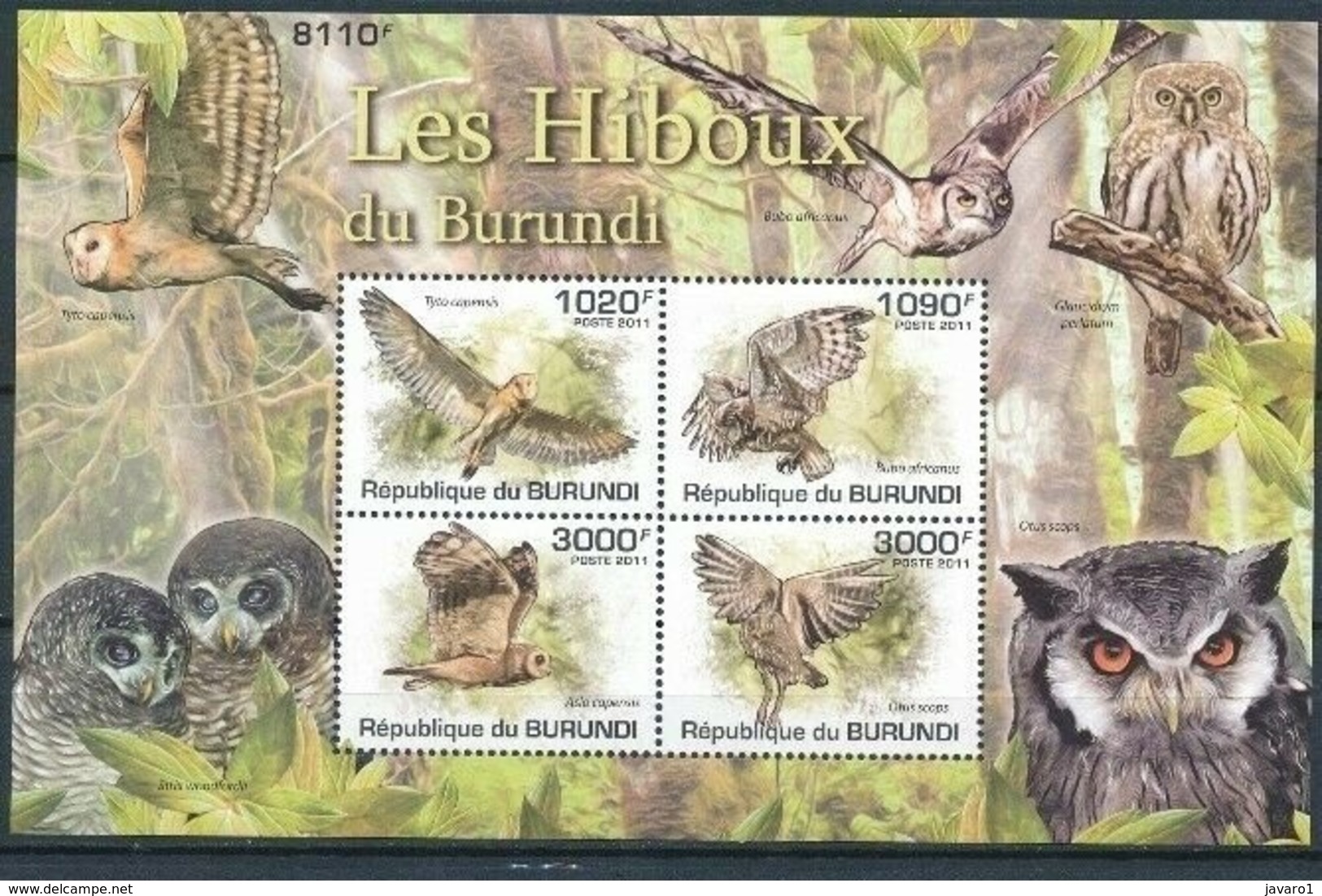 BURUNDI :   MNH :  OWLS - Neufs