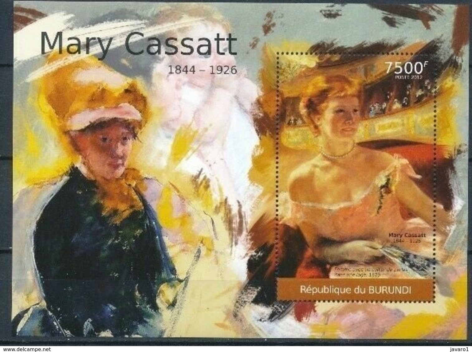 BURUNDI :   MNH :  PAINTINGS : ART : MARY CASSATT - Neufs