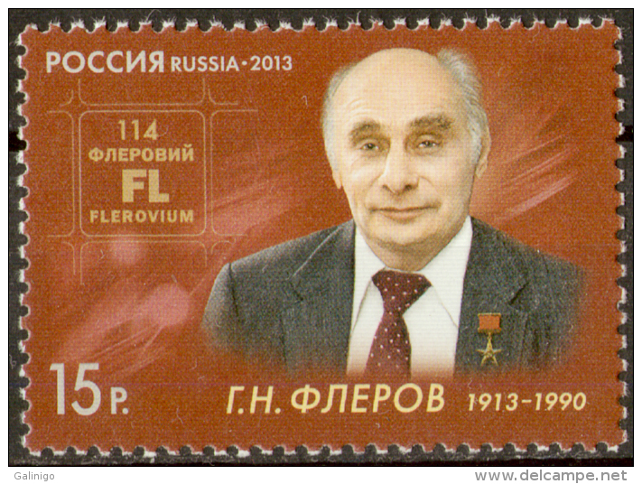 2013 - Russia Russland Russie Rusia Ryssland  Flerov Flyorov Nuclear Physicist Mi 1892 MNH ** - Unused Stamps