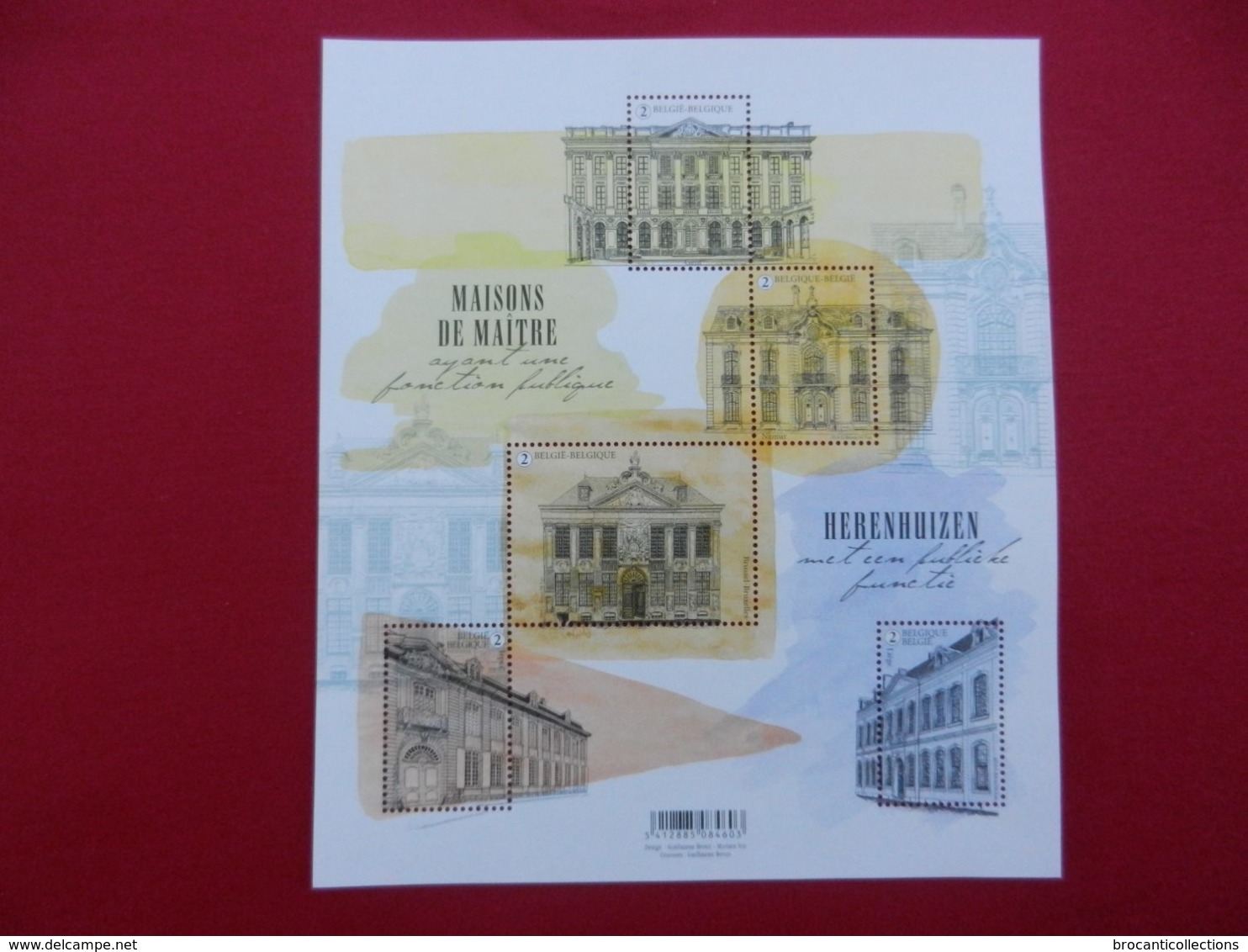 Planche De Timbres Neufs Belgique Bruxelles Grand Place - Full Sheets And Panes