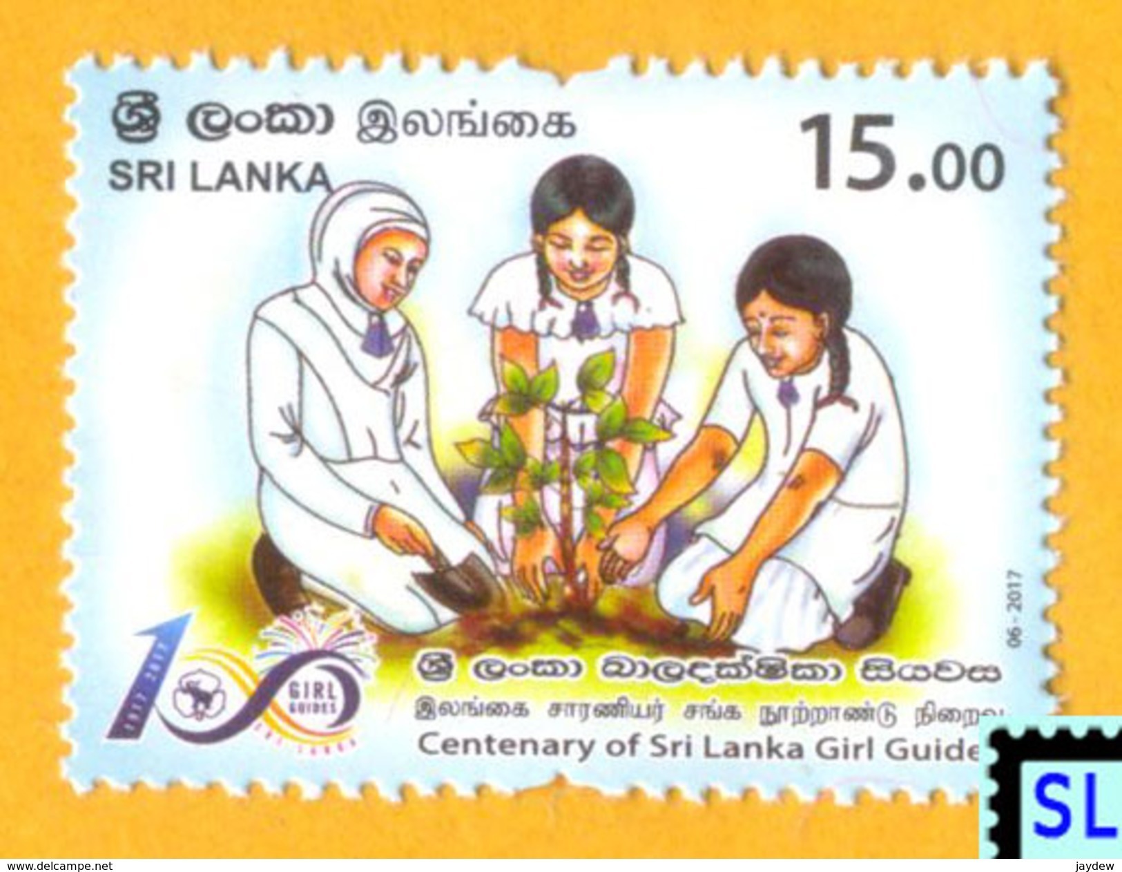 Sri Lanka Stamps 2017, Girl Guides Centenary, Scout, MNH - Sri Lanka (Ceylon) (1948-...)