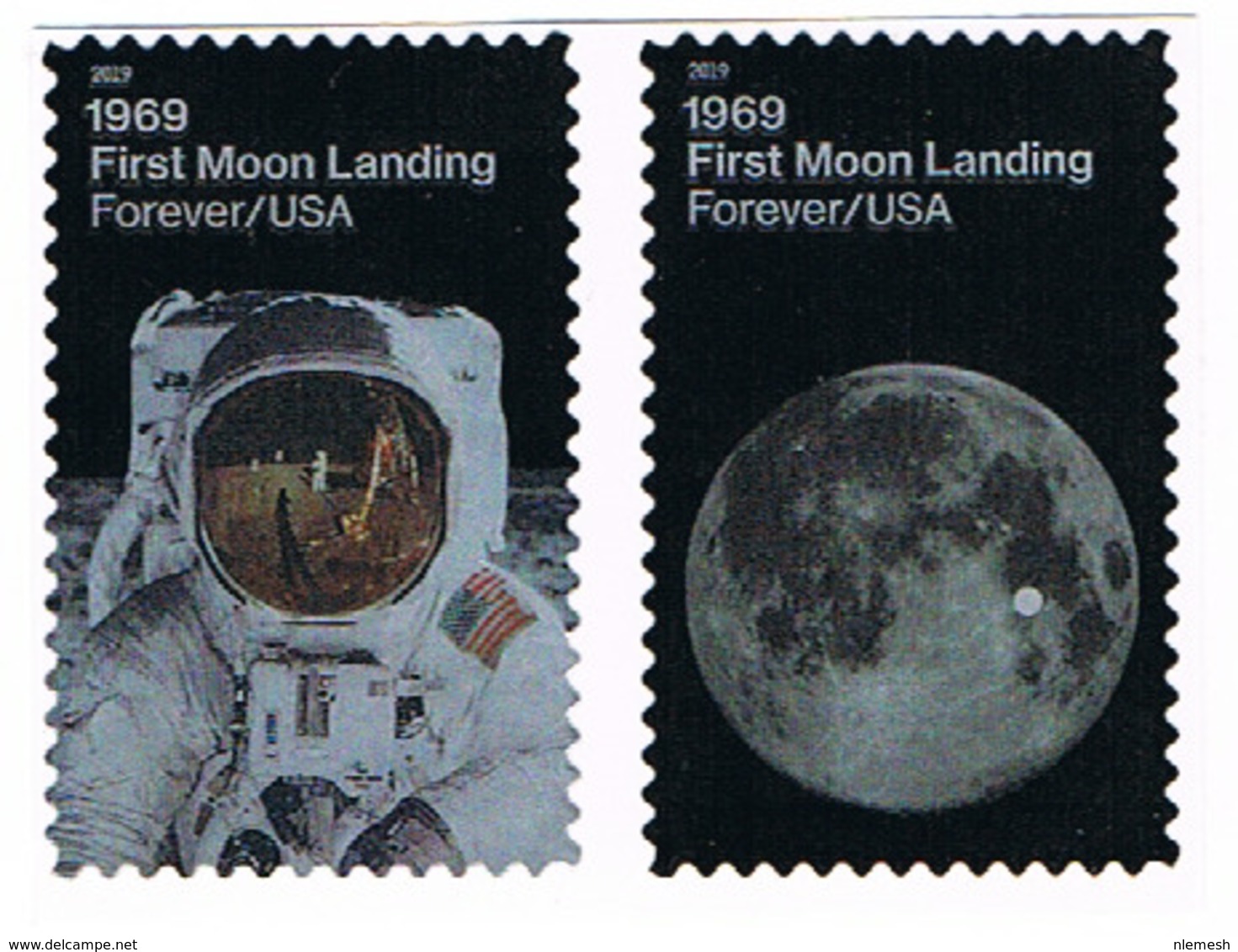 Moon Landing, 2019 - Unused Stamps