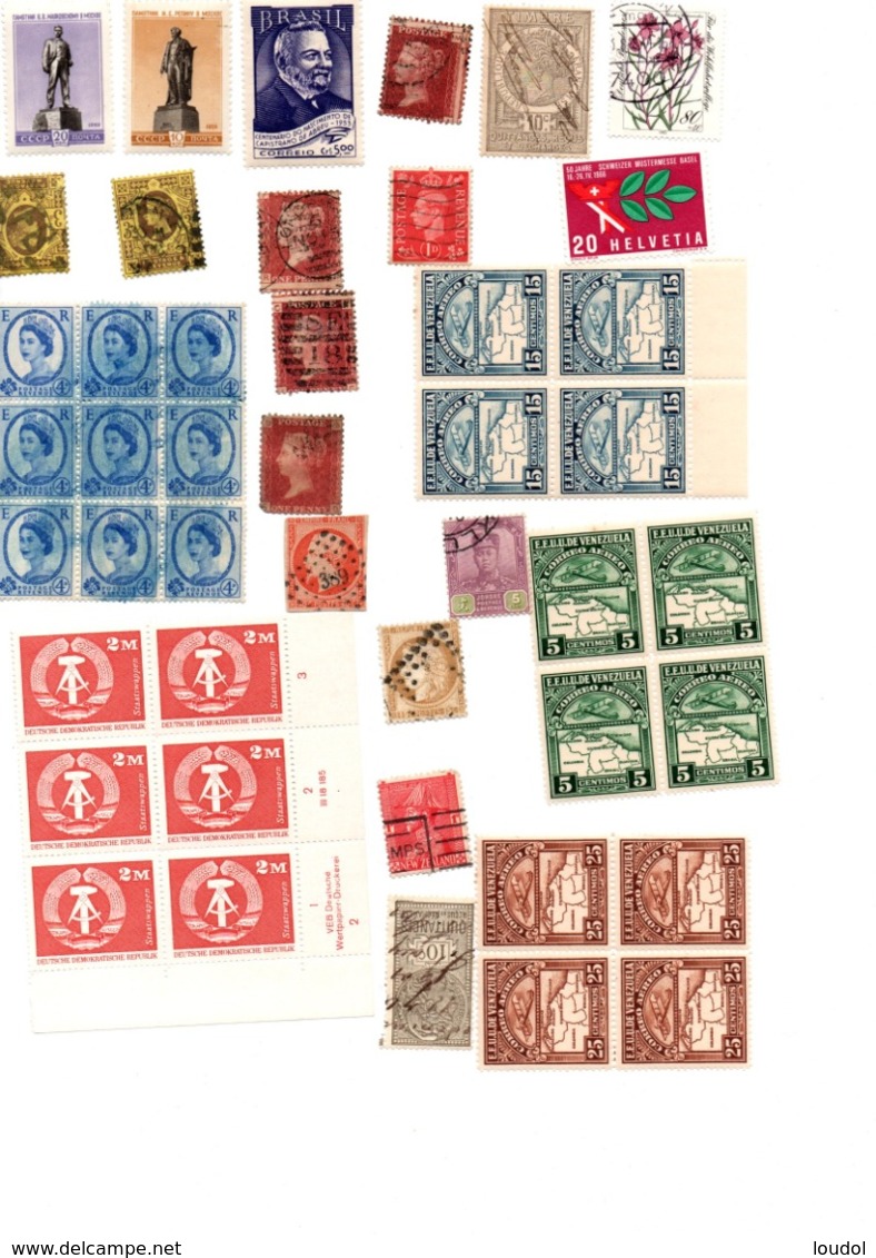 LOT De Timbres Origines Inconnues - Vrac (min 1000 Timbres)