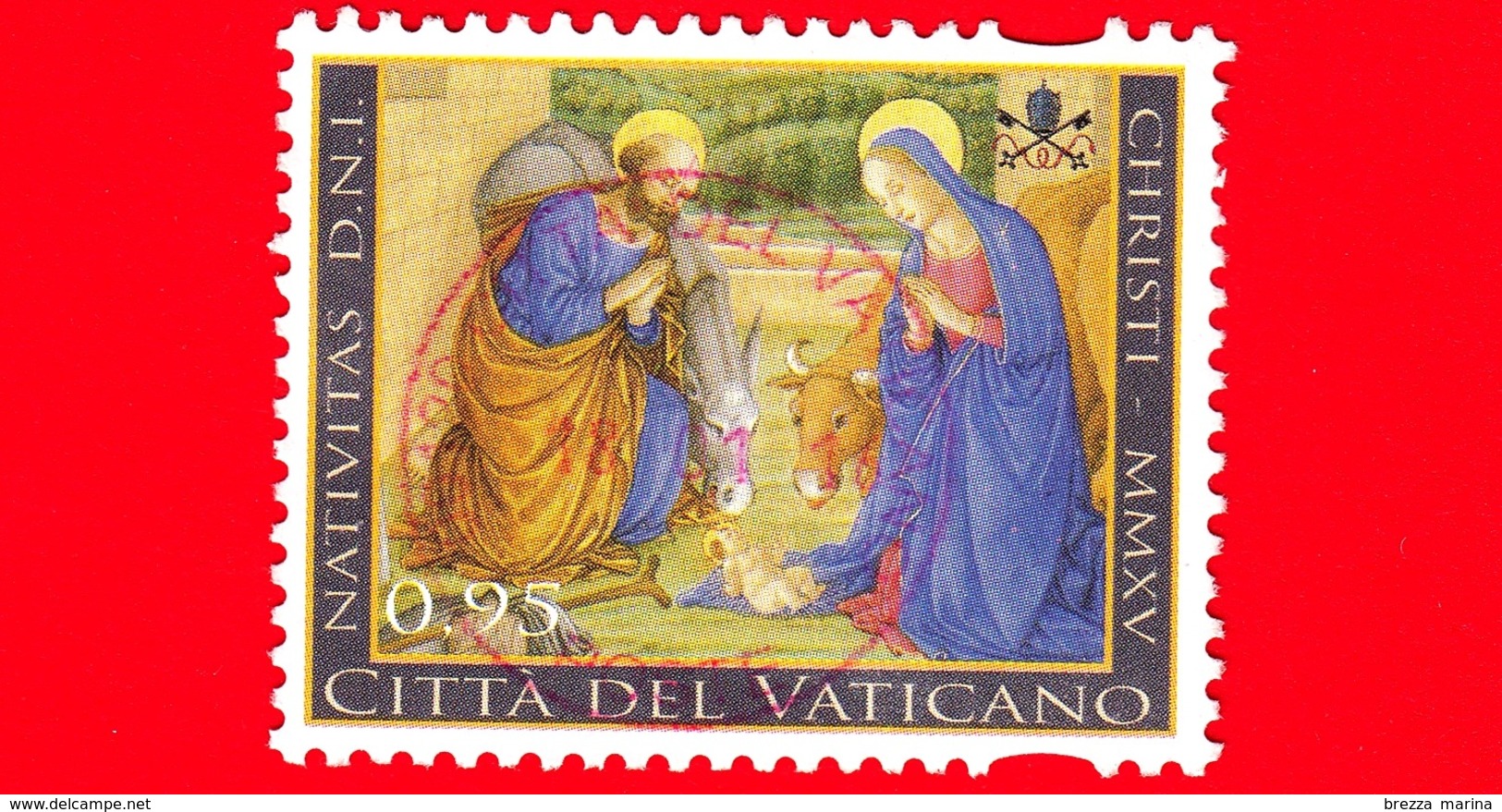 VATICANO - Usato - 2015 - Natale - 0,95 - Santa Famiglia - Usati