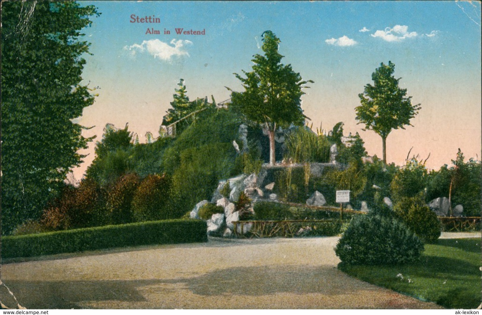 Postcard Stettin Szczecin Alm In Westend 1914  - Pommern
