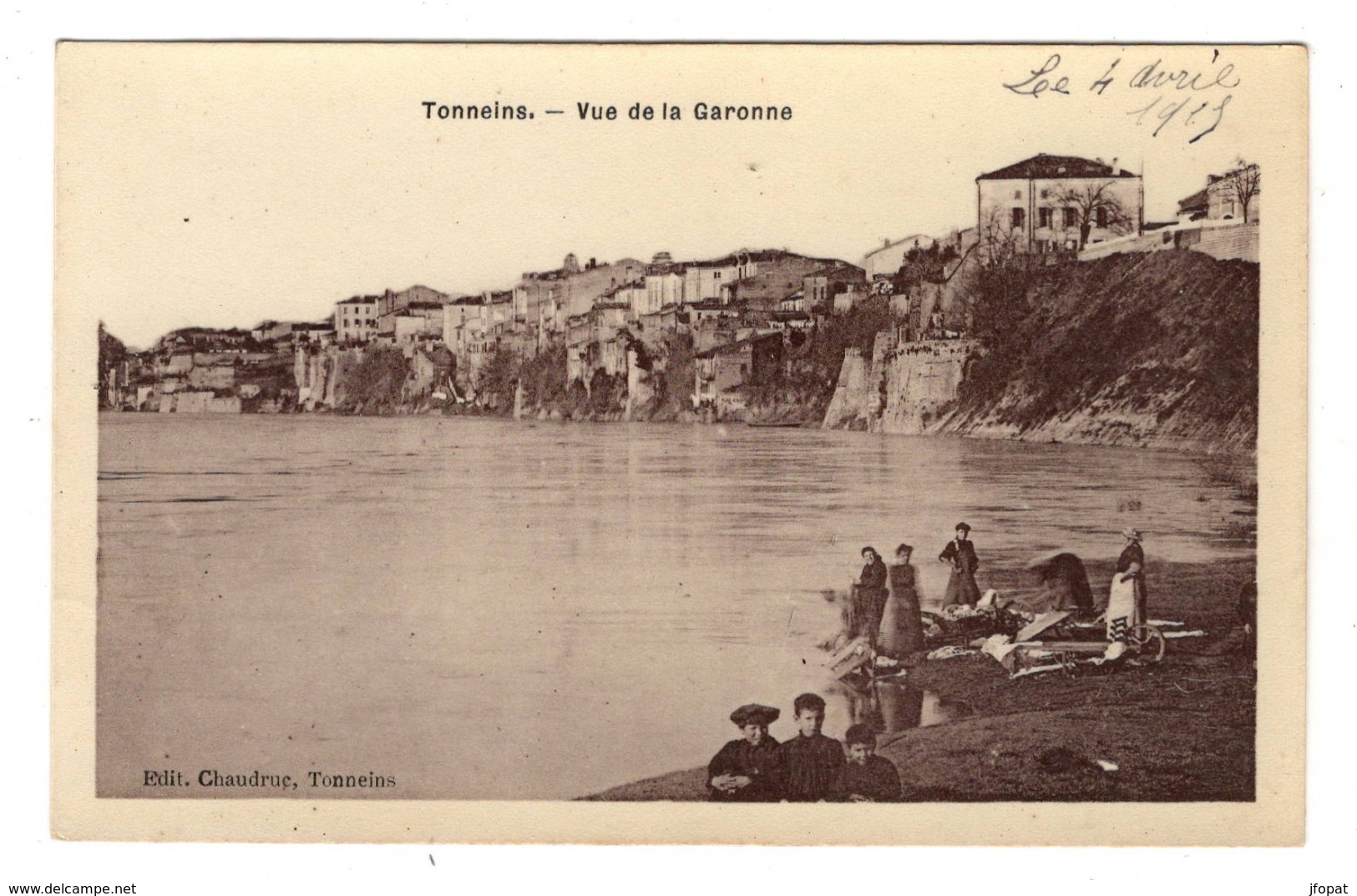 47 LOT ET GARONNE - TONNEINS Vue De La Garonne, Traitée En Carte Photo (voir Descriptif) - Tonneins