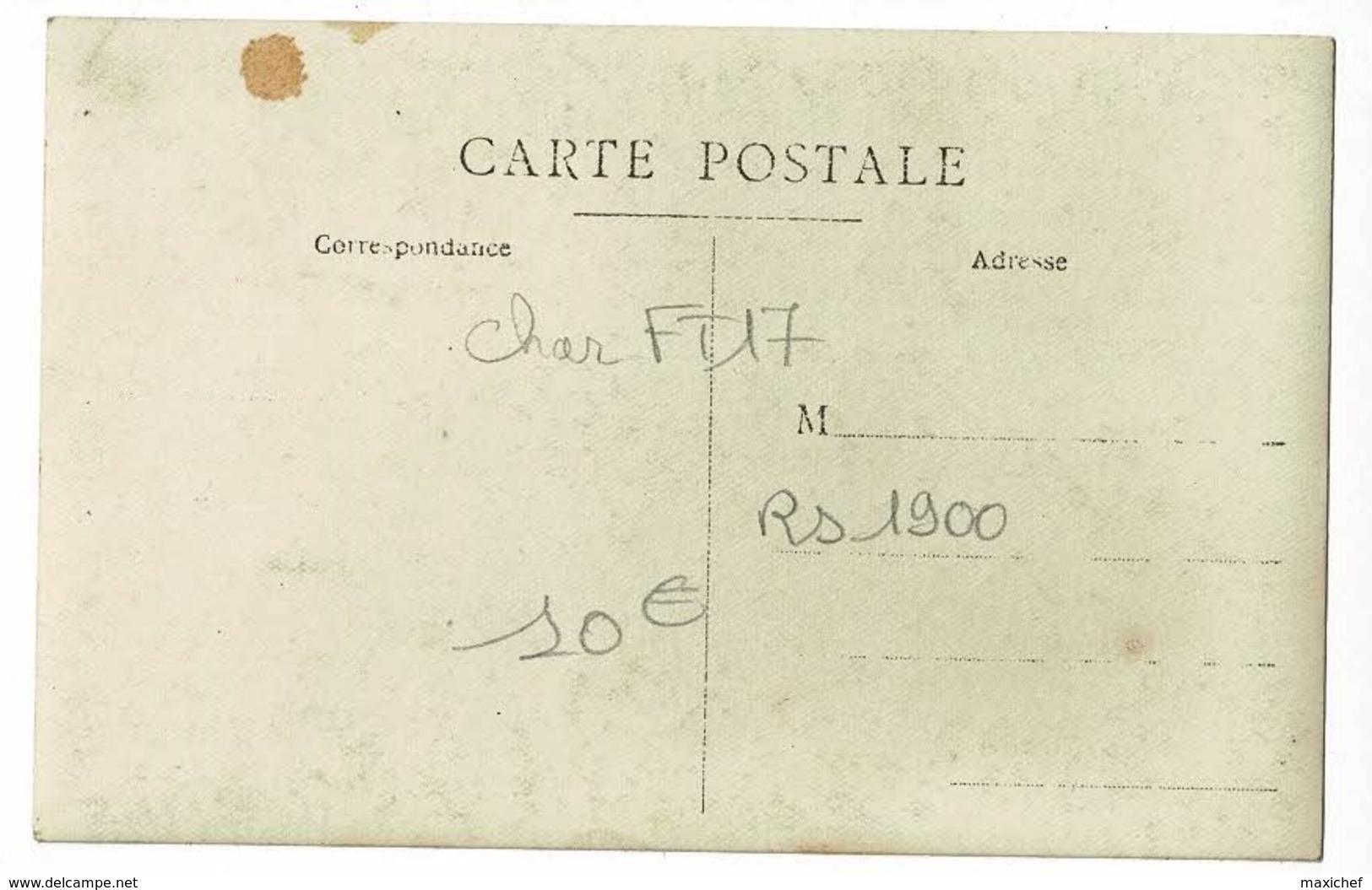 Carte Photo - Char FT17 équipé De Canon De 37 Mm, Militaire Du 286e  Et Conducteur, écusson As De Pique - Pas Circulé - Ausrüstung