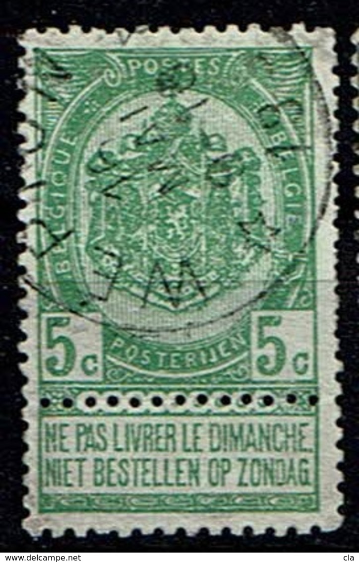 56  Obl Relais  Wépion  +30 - 1893-1907 Coat Of Arms